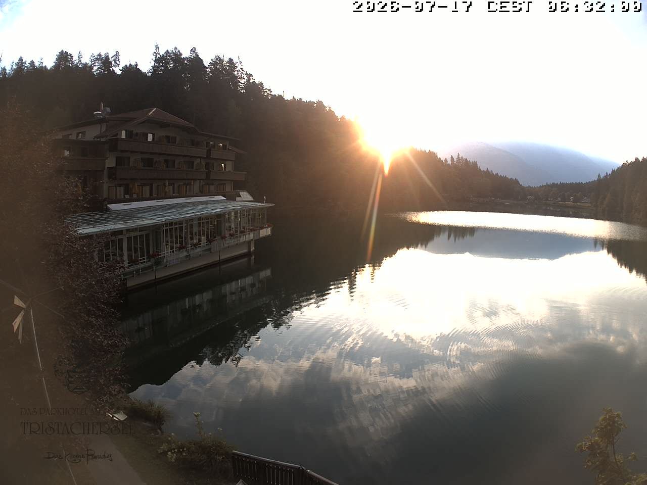 Archiv Foto Webcam Blick über den Tristachersee