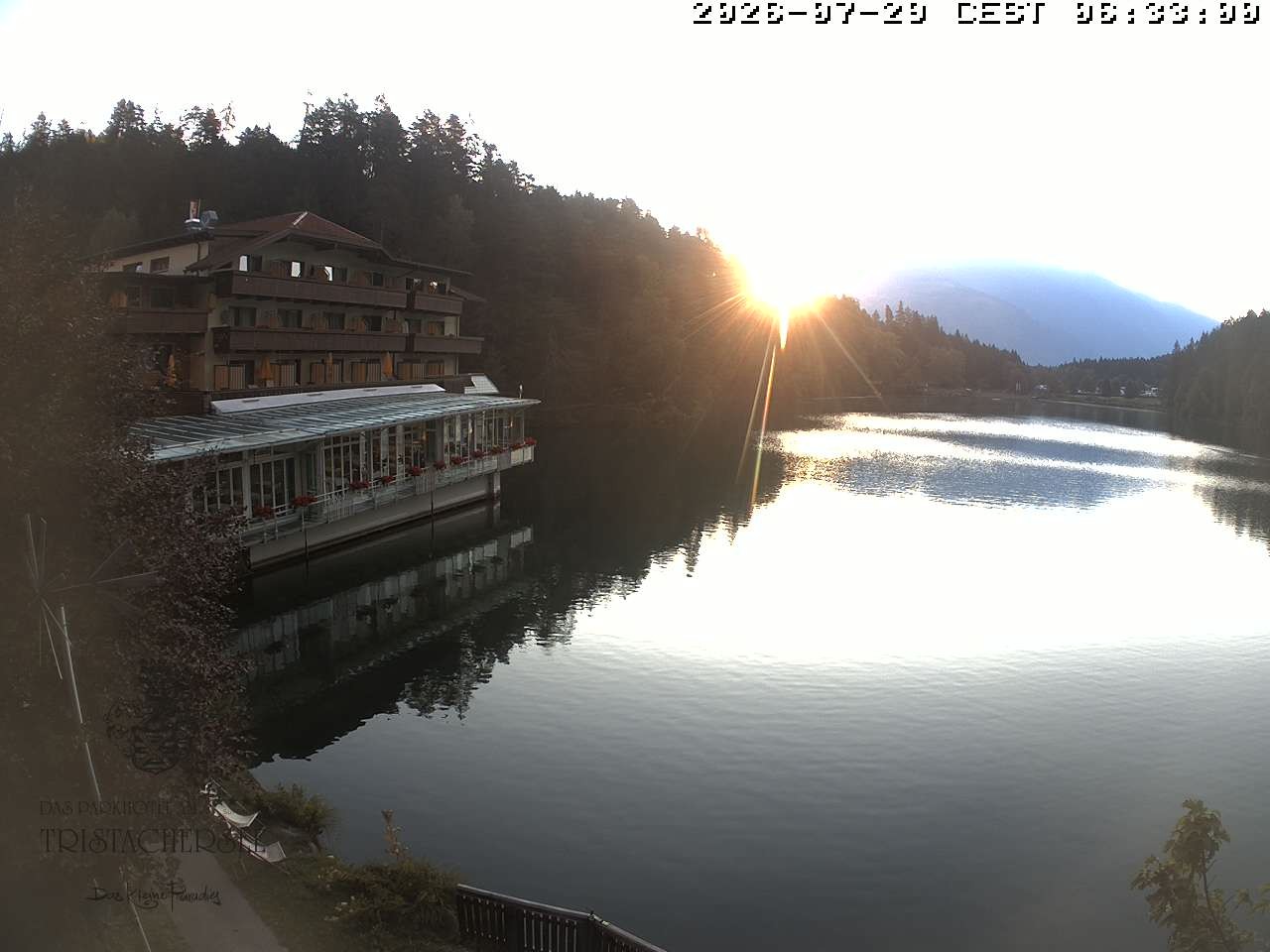 Archiv Foto Webcam Blick über den Tristachersee