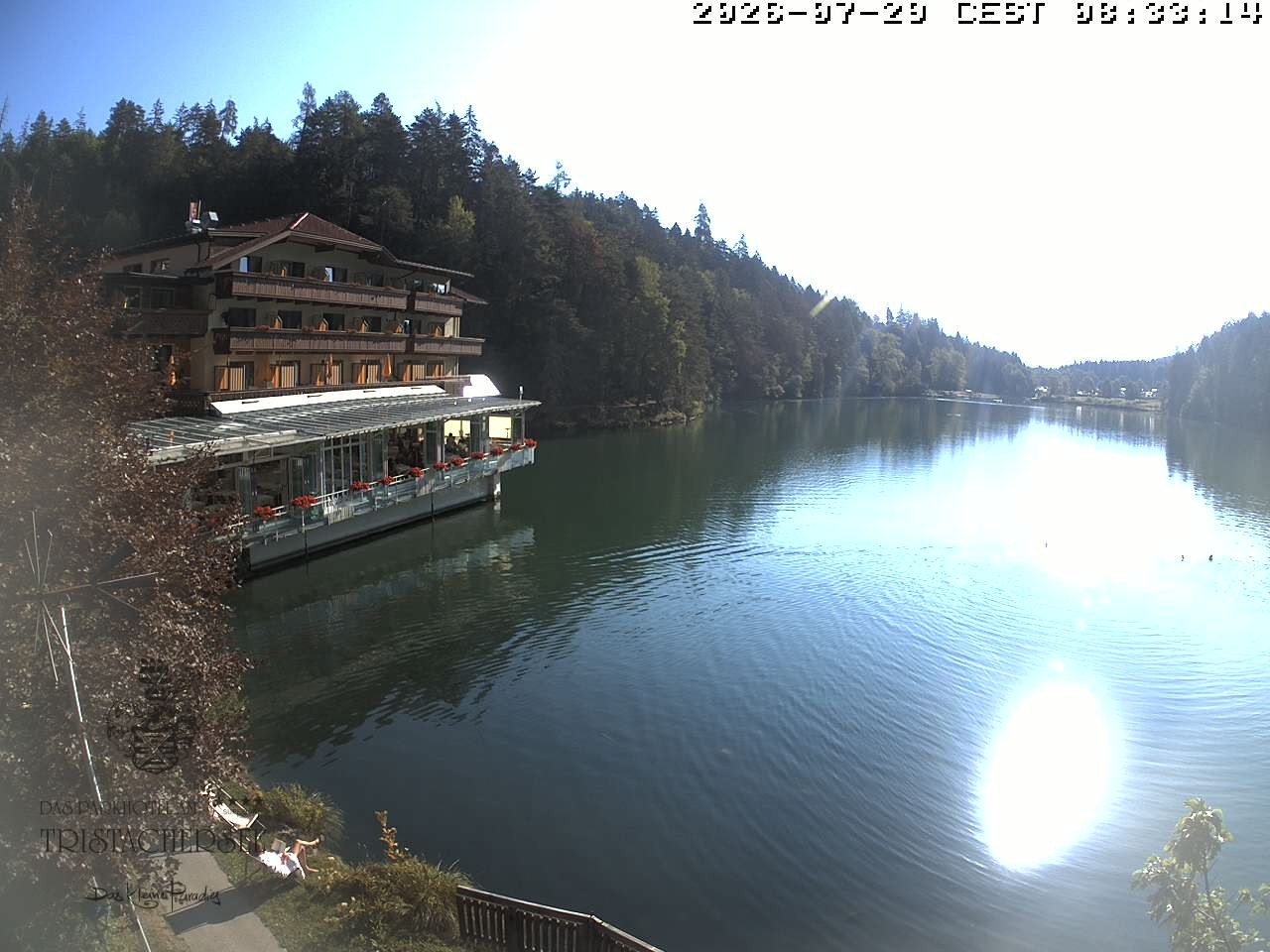 Archiv Foto Webcam Blick über den Tristachersee