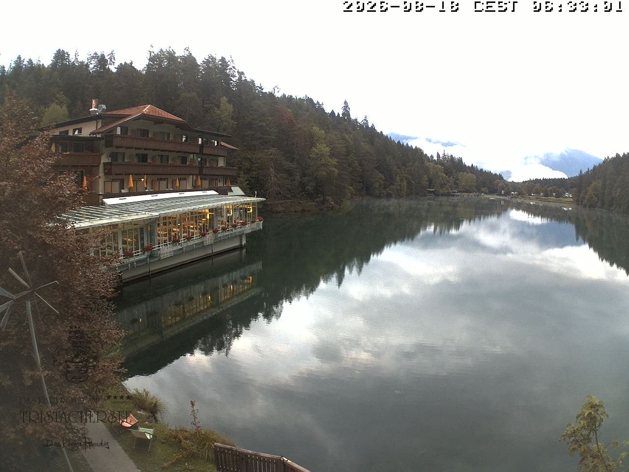 Archiv Foto Webcam Blick über den Tristachersee