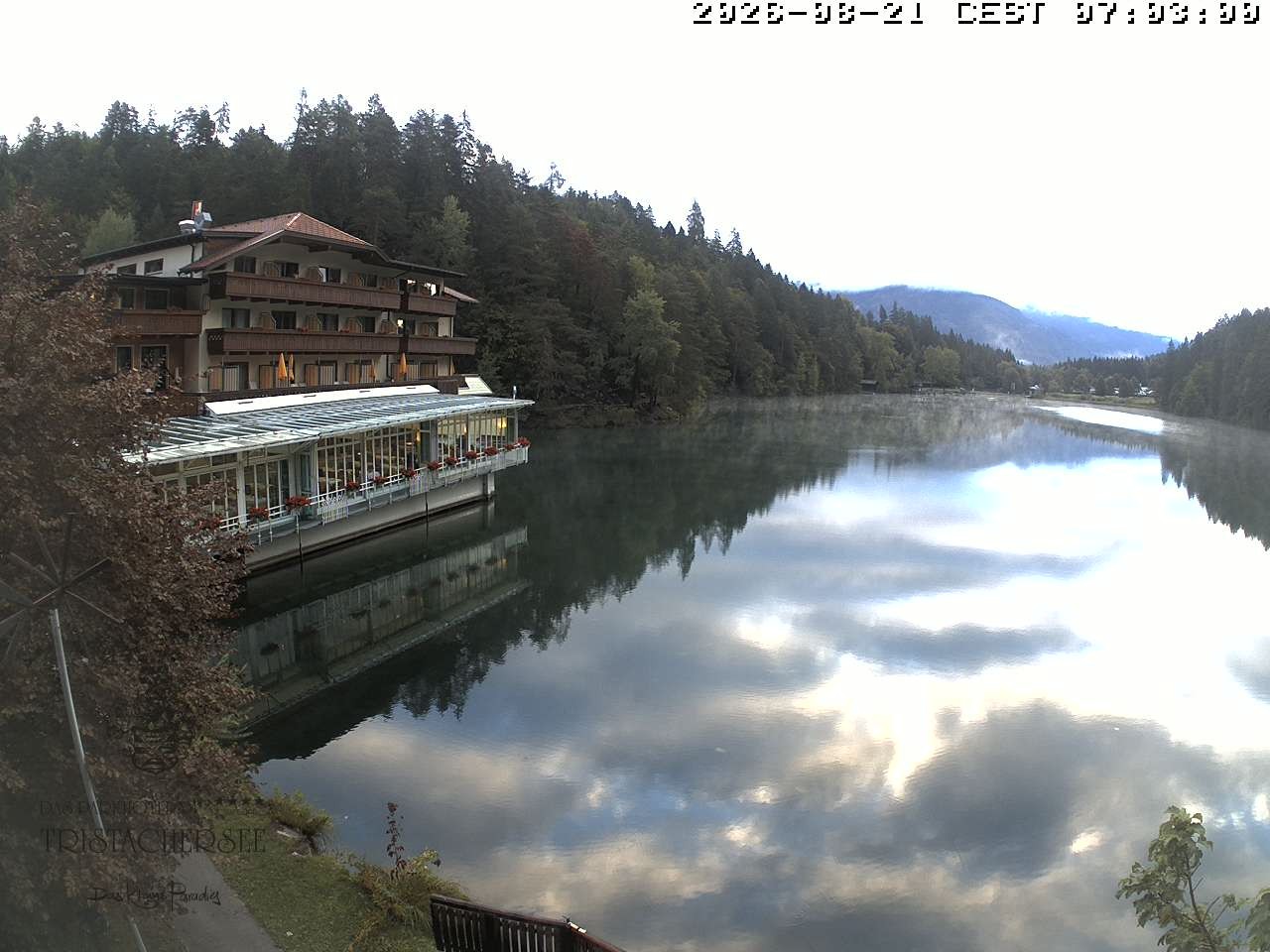 Archiv Foto Webcam Blick über den Tristachersee