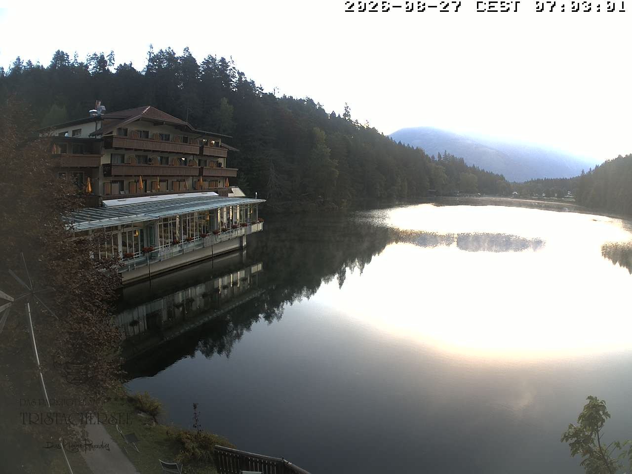 Archiv Foto Webcam Blick über den Tristachersee