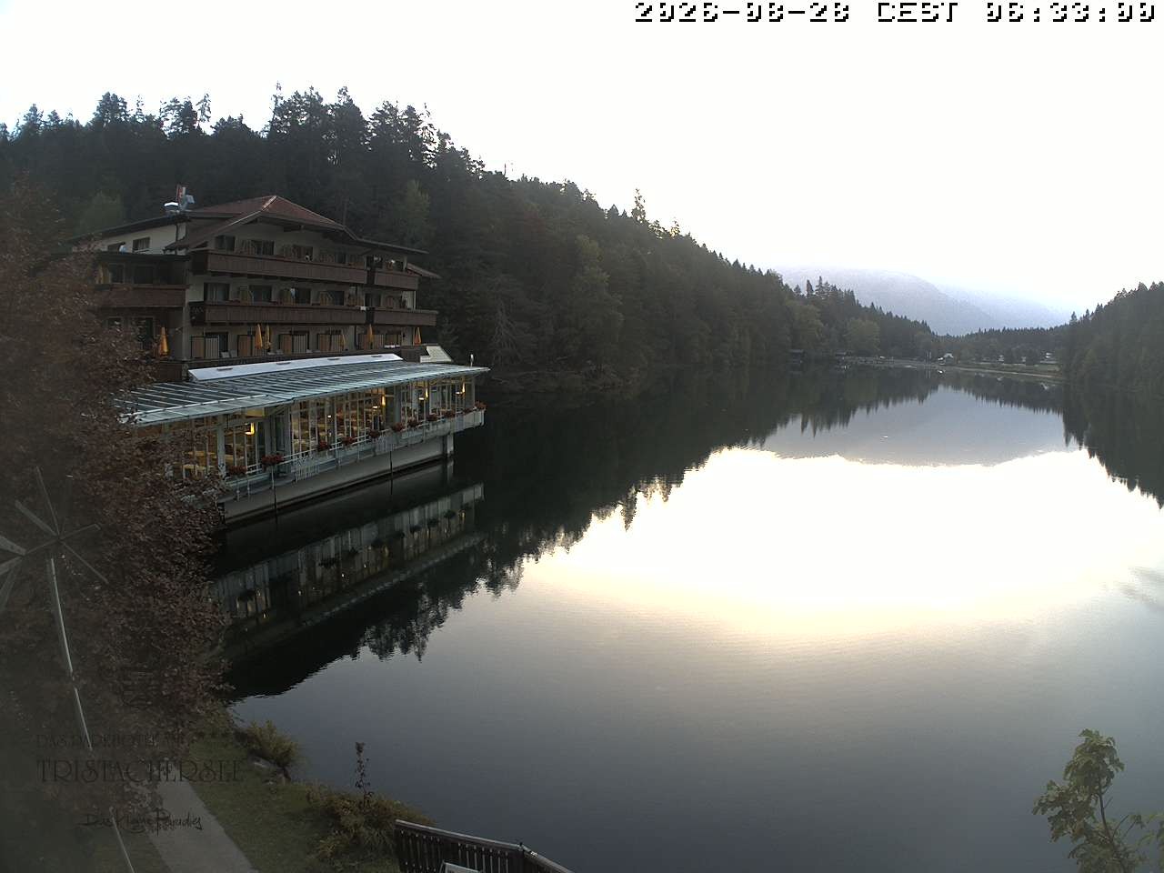 Archiv Foto Webcam Blick über den Tristachersee