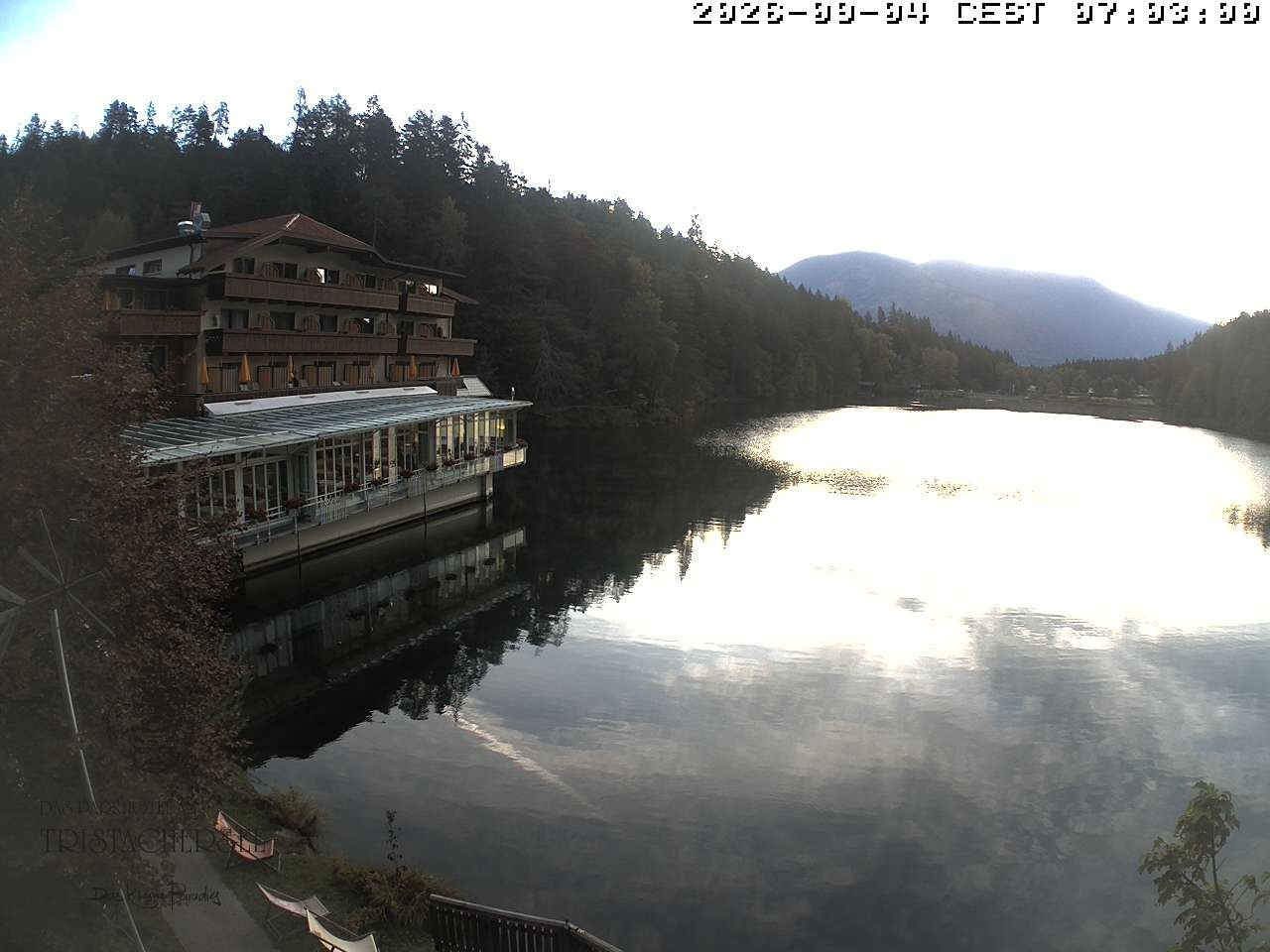 Archiv Foto Webcam Blick über den Tristachersee