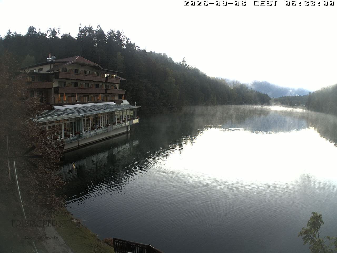 Archiv Foto Webcam Blick über den Tristachersee