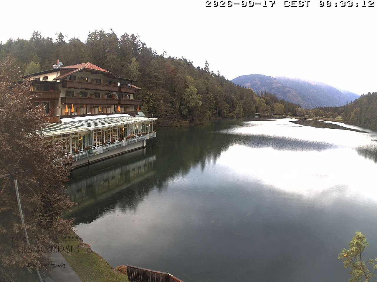 Archiv Foto Webcam Blick über den Tristachersee