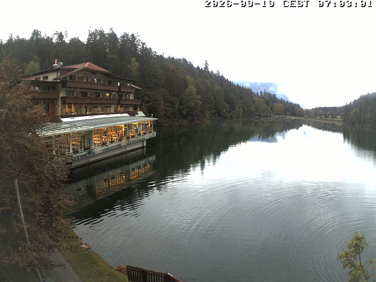 Archiv Foto Webcam Blick über den Tristachersee