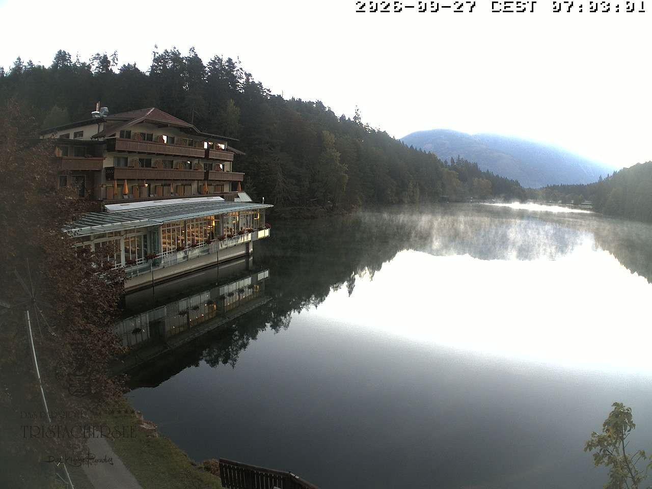 Archiv Foto Webcam Blick über den Tristachersee