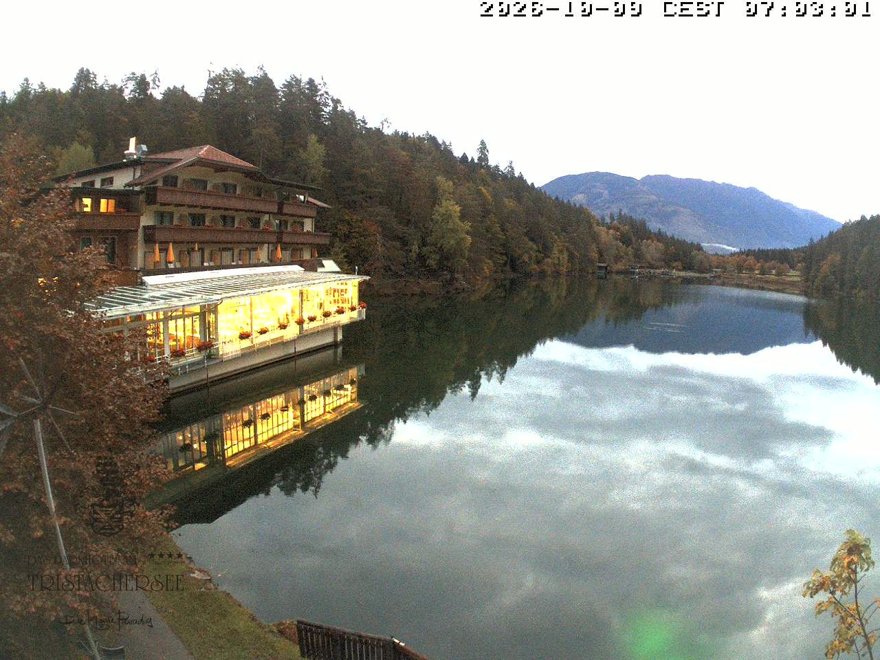 Archiv Foto Webcam Blick über den Tristachersee
