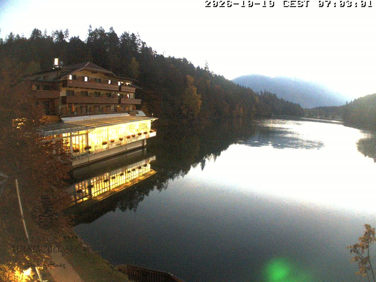Archiv Foto Webcam Blick über den Tristachersee