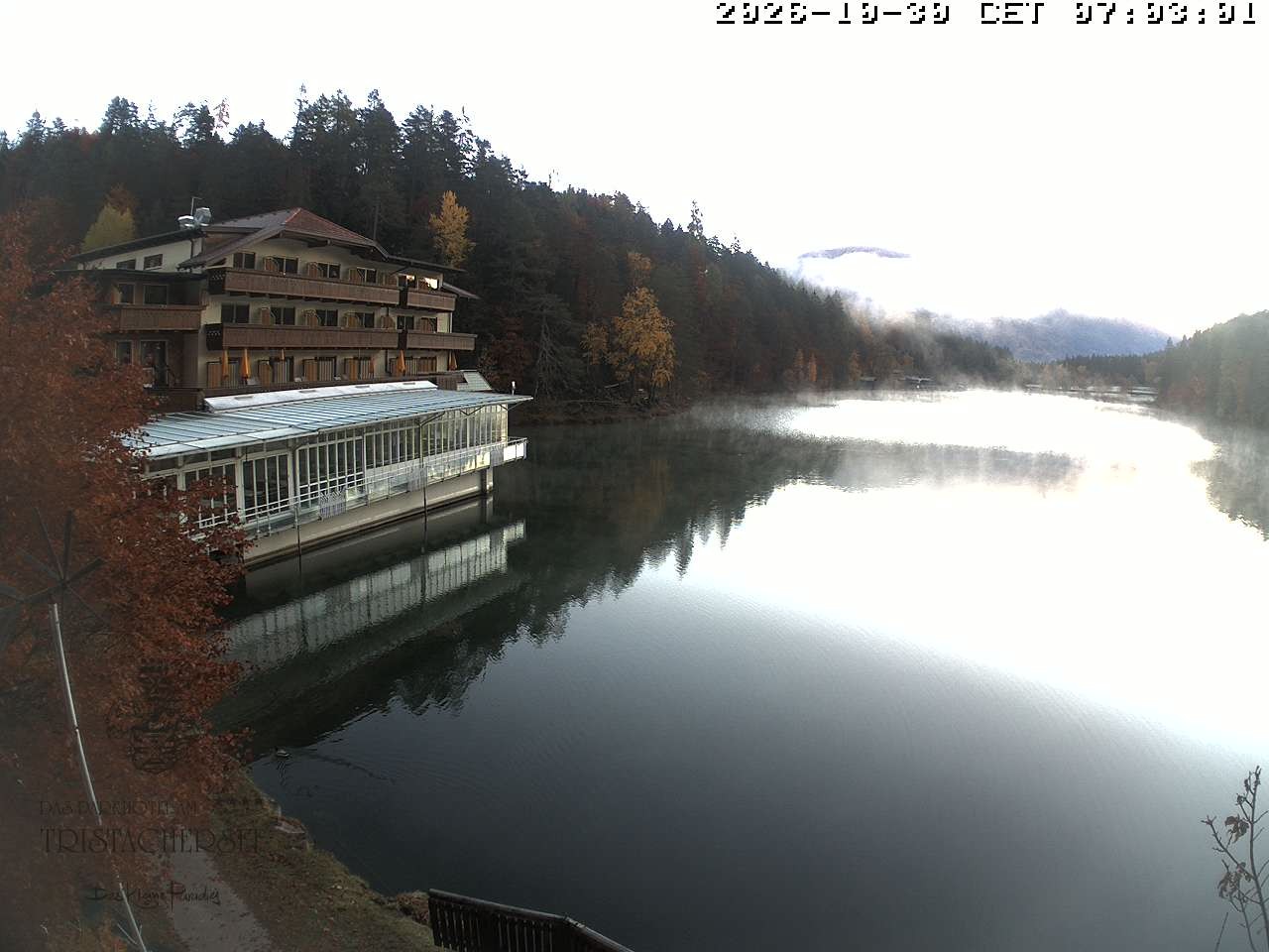 Archiv Foto Webcam Blick über den Tristachersee