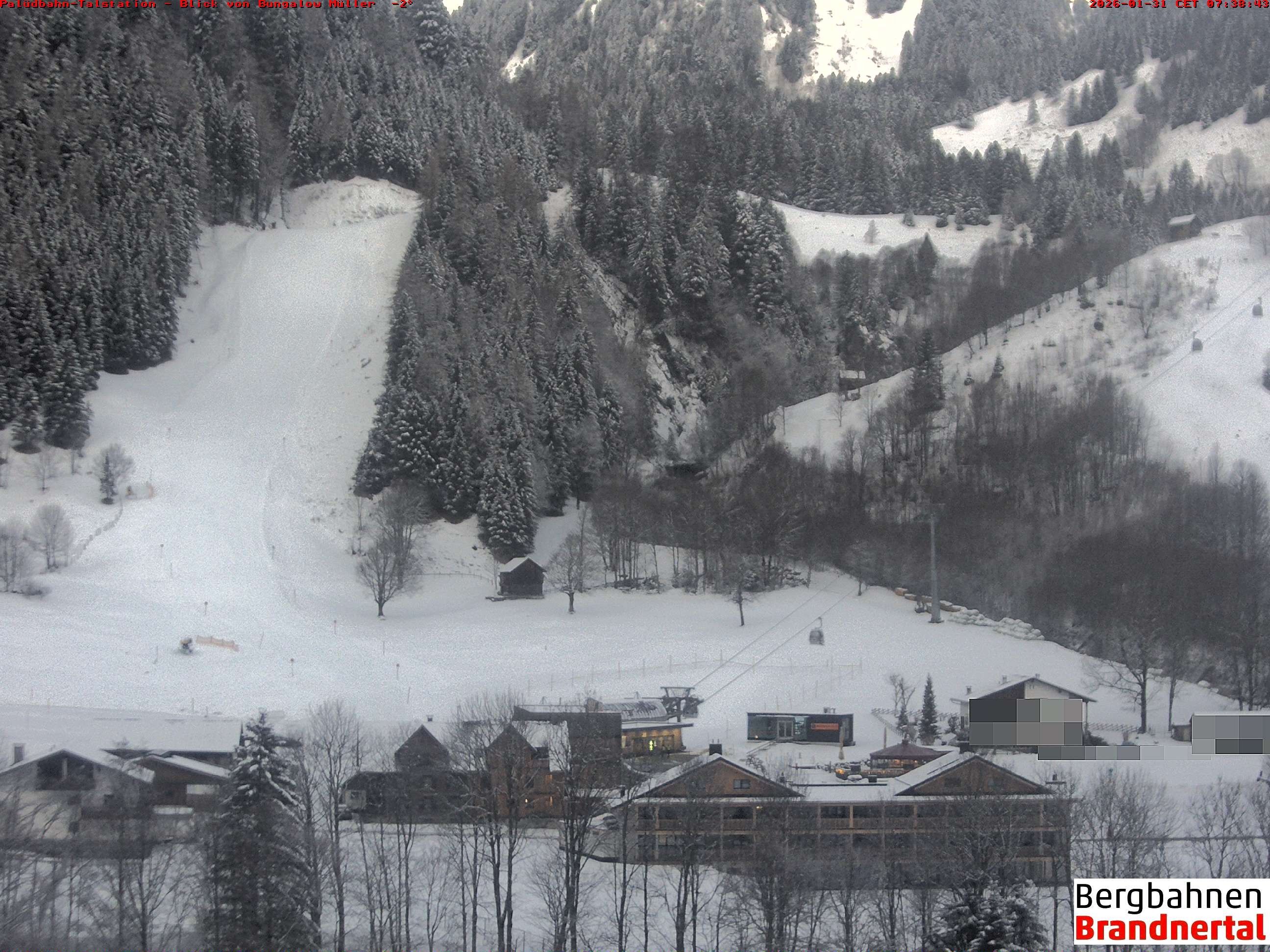 Archived image Webcam base station "Palüdbahn", Brand near Bludenz