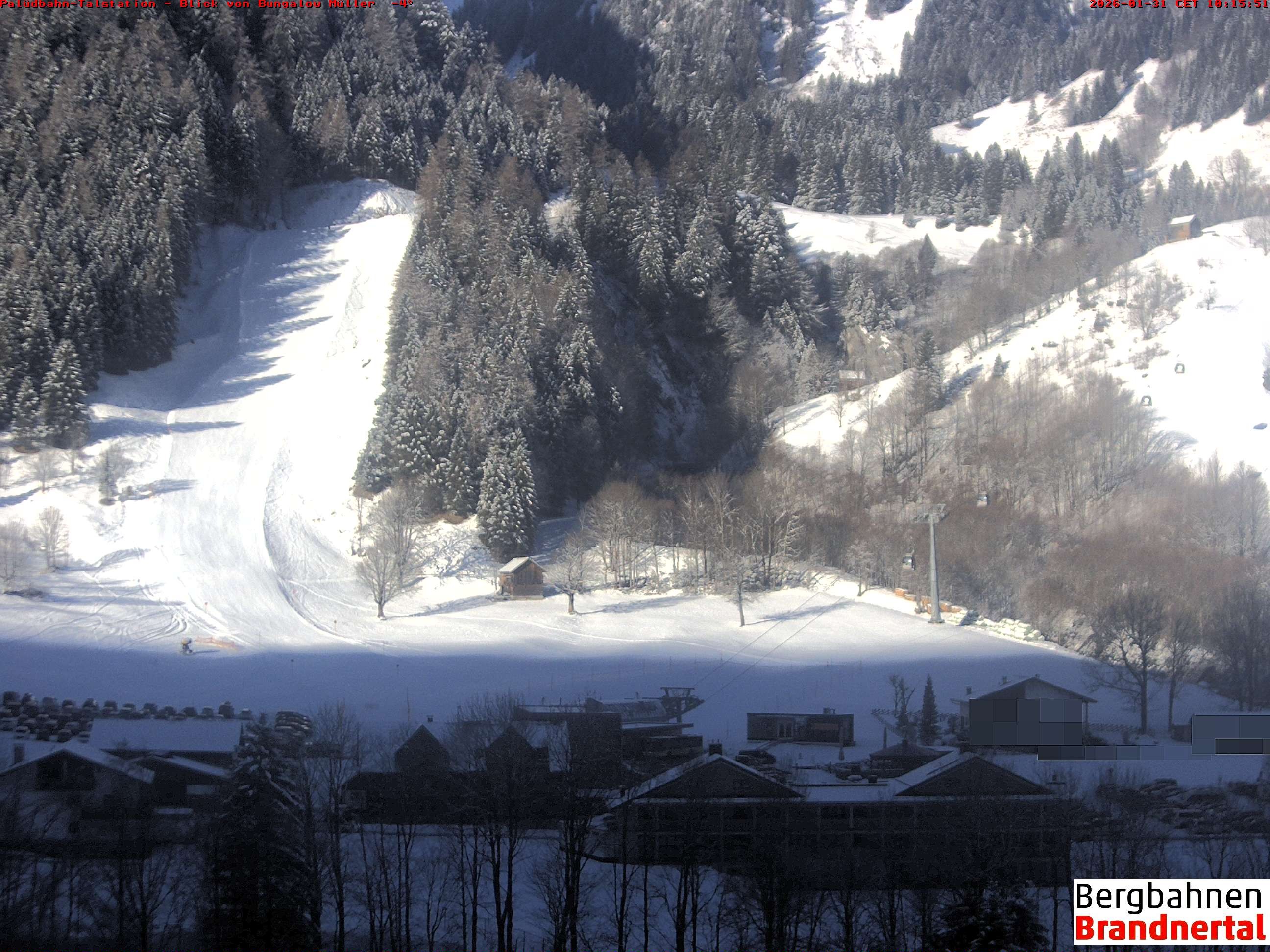 Archived image Webcam base station "Palüdbahn", Brand near Bludenz