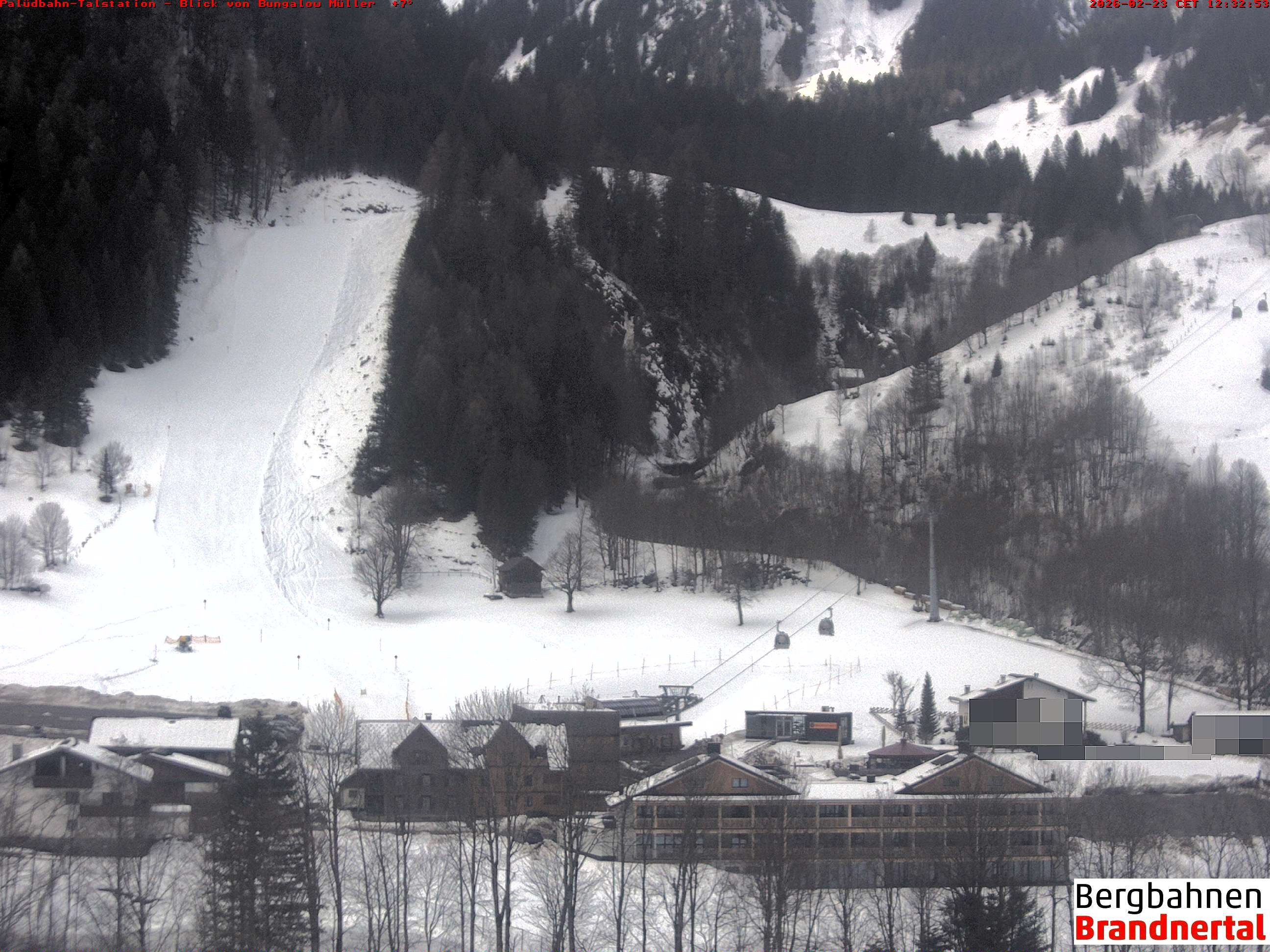 Archiv Foto Webcam Talstation Palüdbahn, Brand bei Bludenz