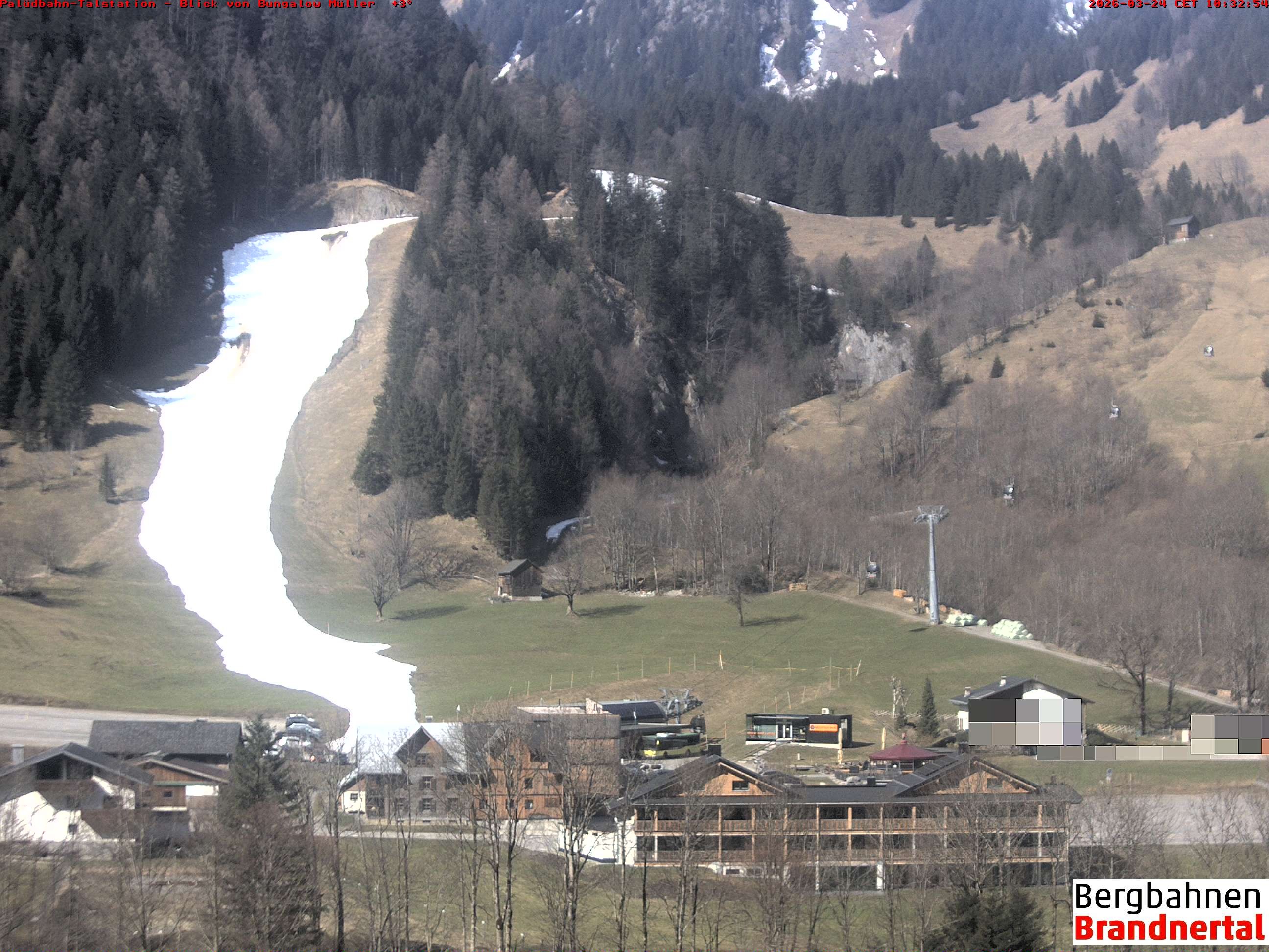 Archiv Foto Webcam Talstation Palüdbahn, Brand bei Bludenz