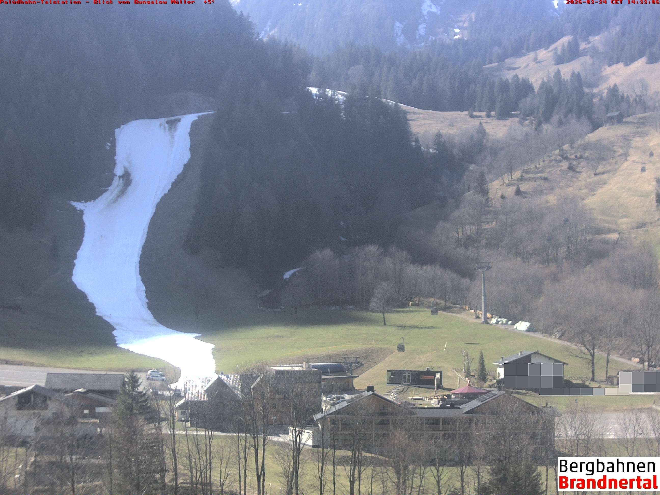 Archiv Foto Webcam Talstation Palüdbahn, Brand bei Bludenz