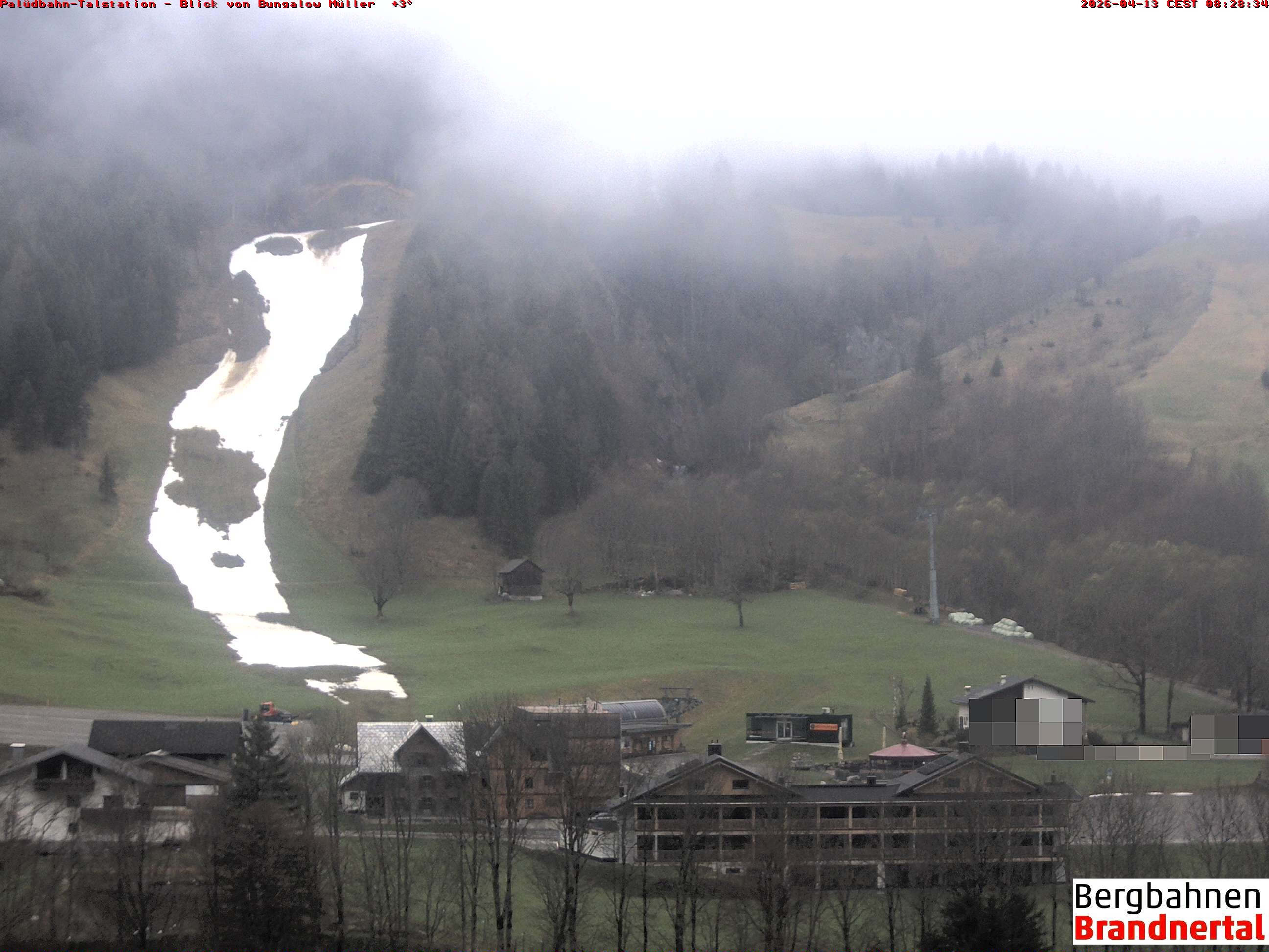 Archiv Foto Webcam Talstation Palüdbahn, Brand bei Bludenz