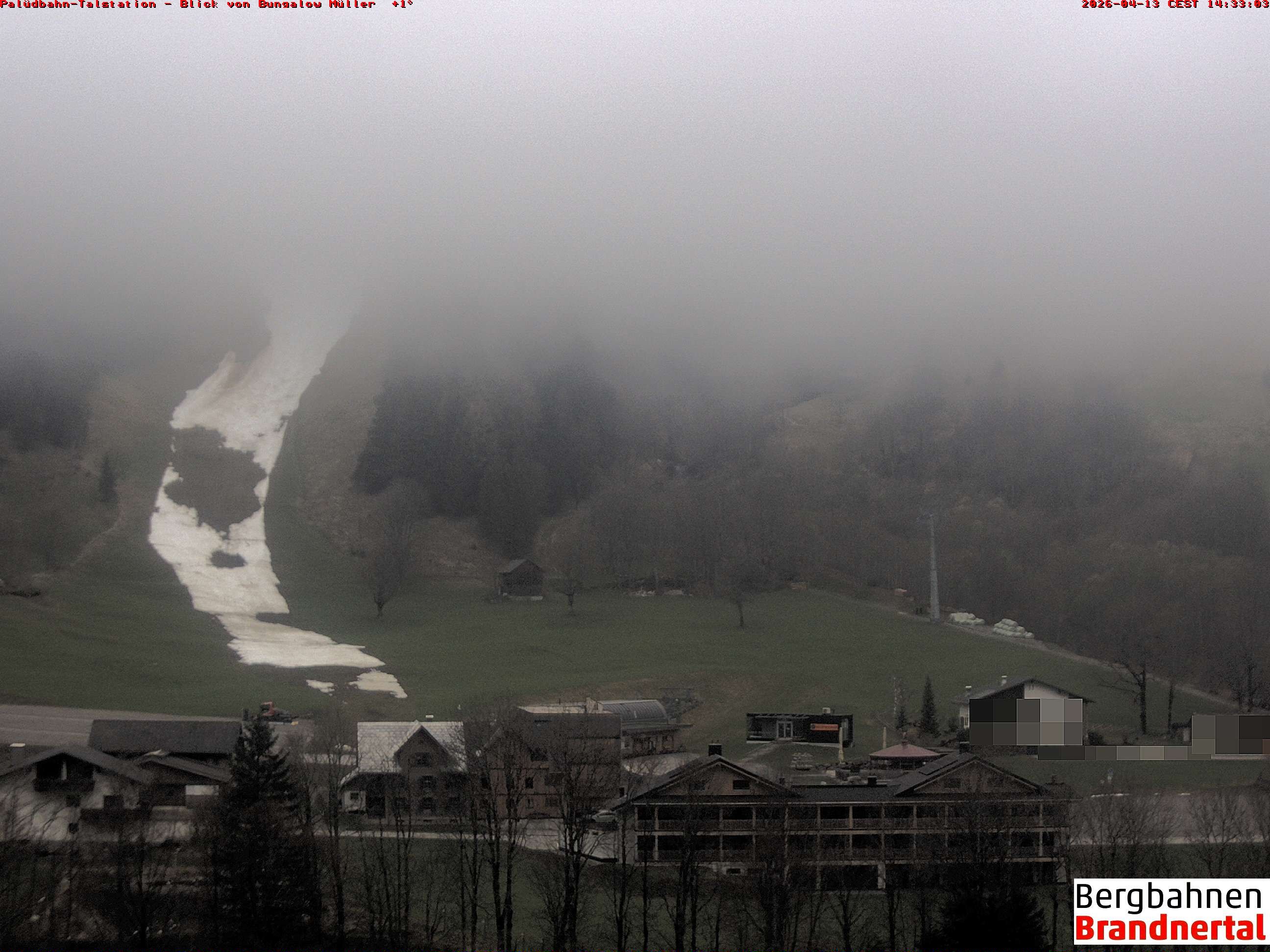 Archived image Webcam base station "Palüdbahn", Brand near Bludenz