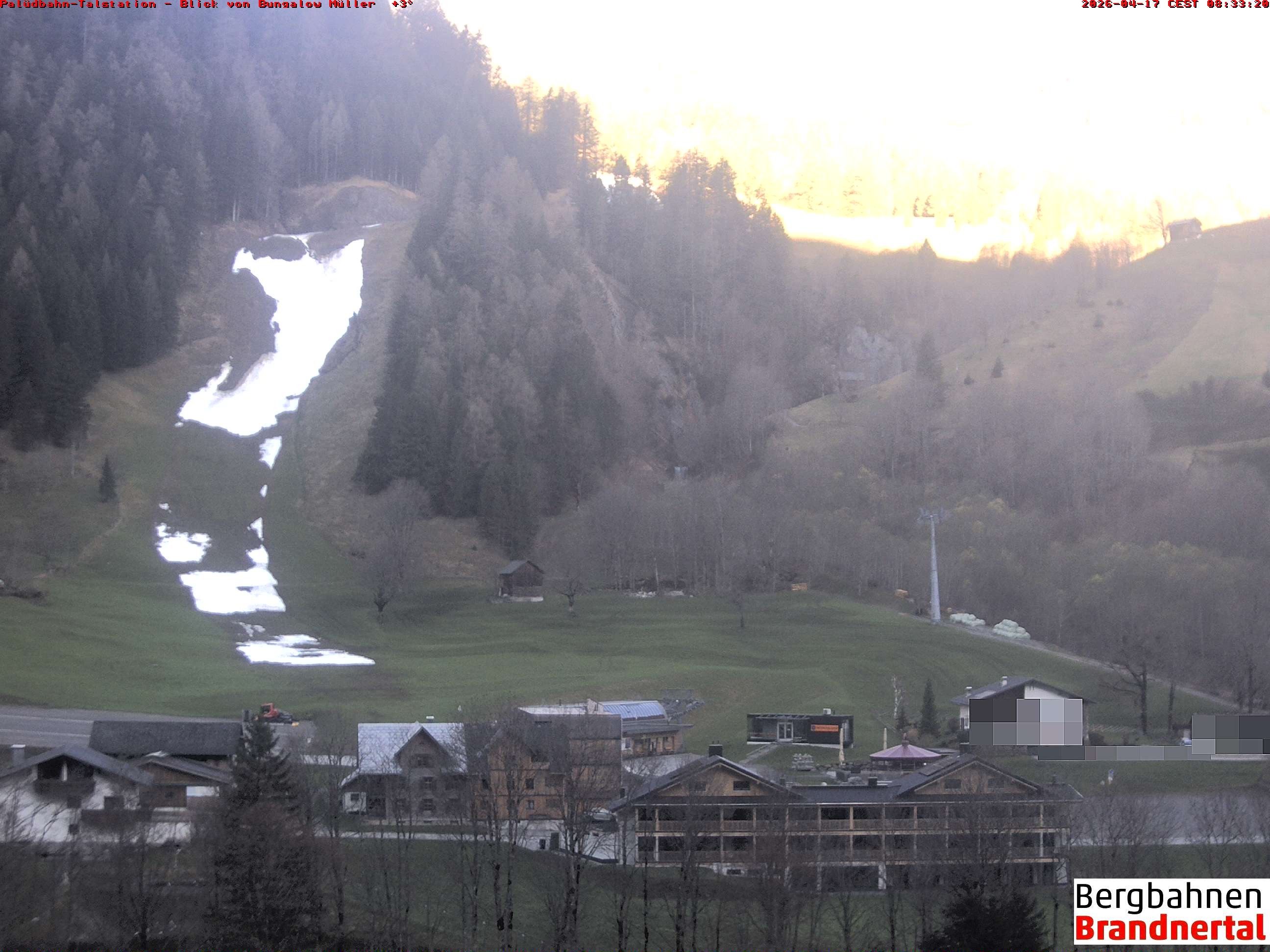 Archiv Foto Webcam Talstation Palüdbahn, Brand bei Bludenz