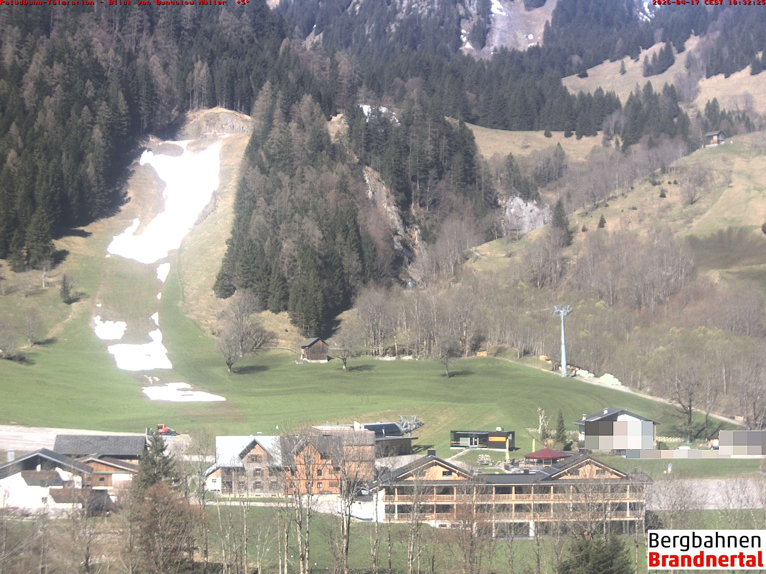 Archiv Foto Webcam Talstation Palüdbahn, Brand bei Bludenz