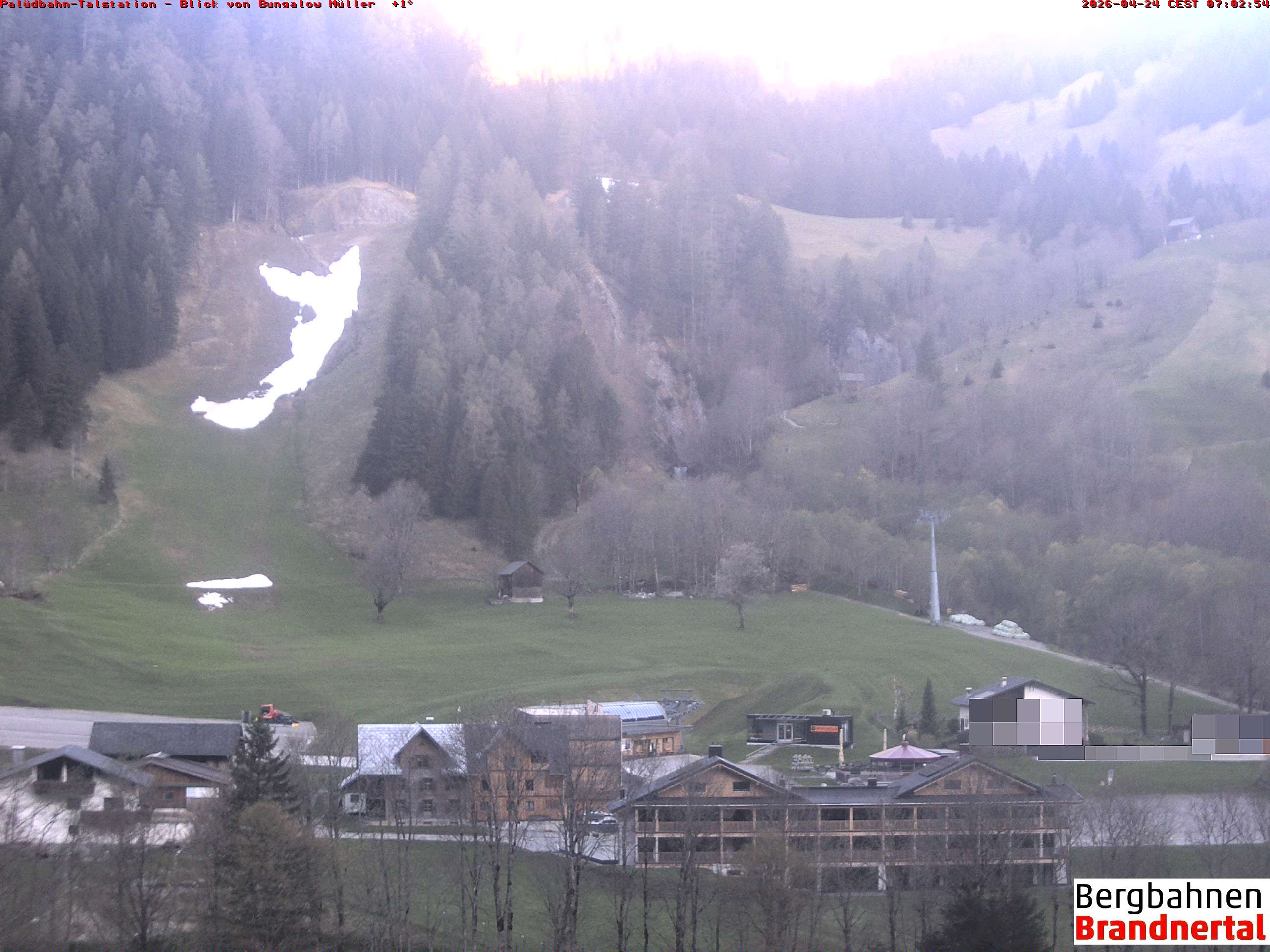 Archiv Foto Webcam Talstation Palüdbahn, Brand bei Bludenz