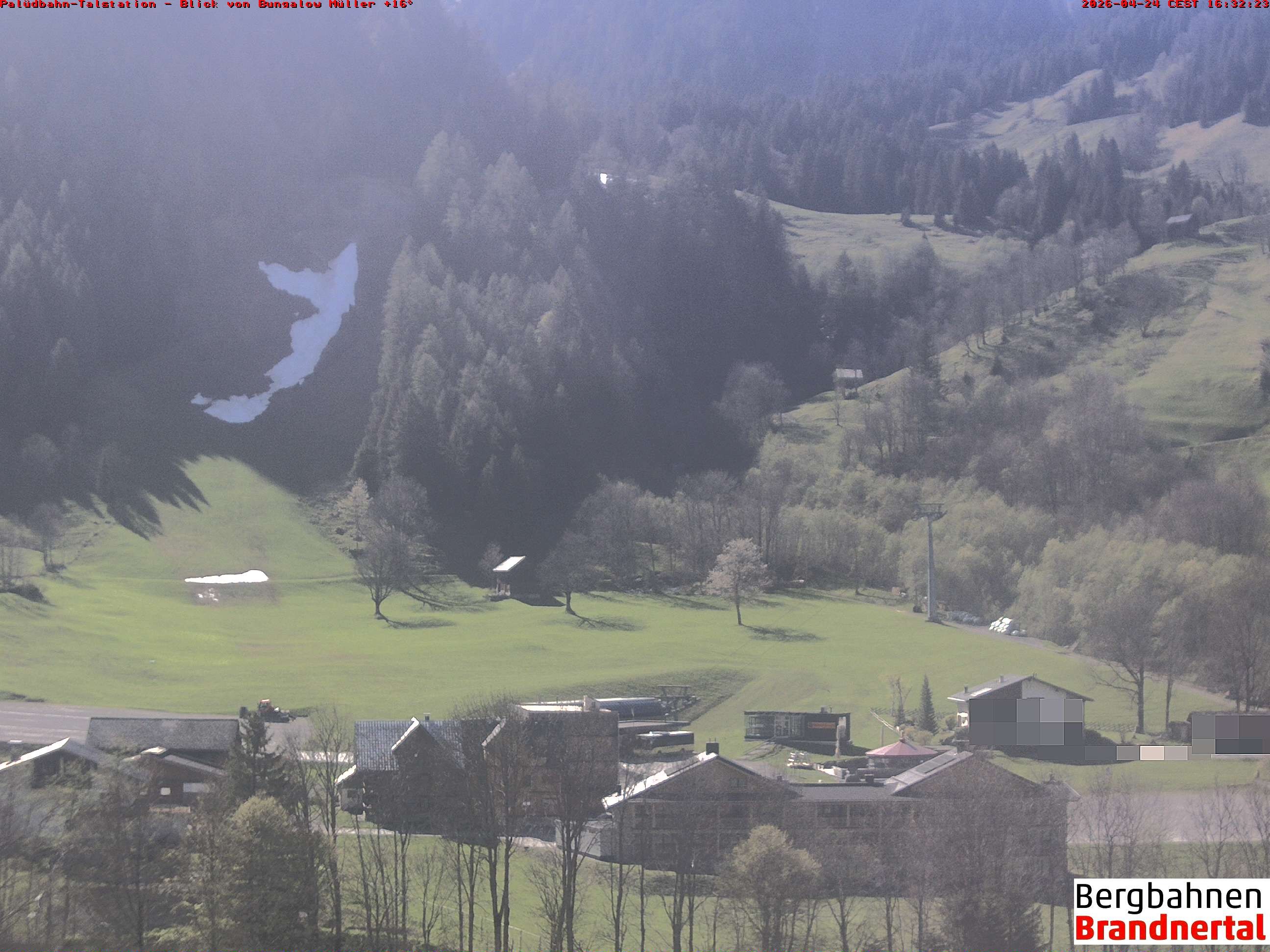 Archiv Foto Webcam Talstation Palüdbahn, Brand bei Bludenz