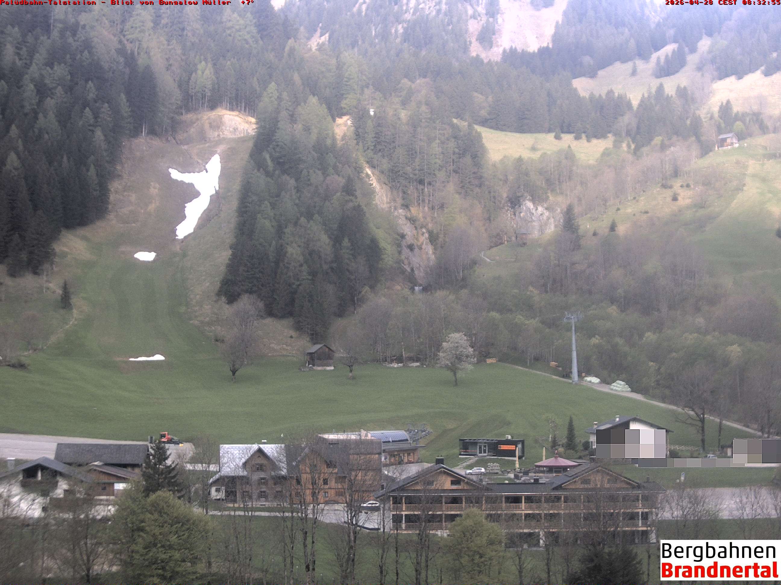 Archiv Foto Webcam Talstation Palüdbahn, Brand bei Bludenz