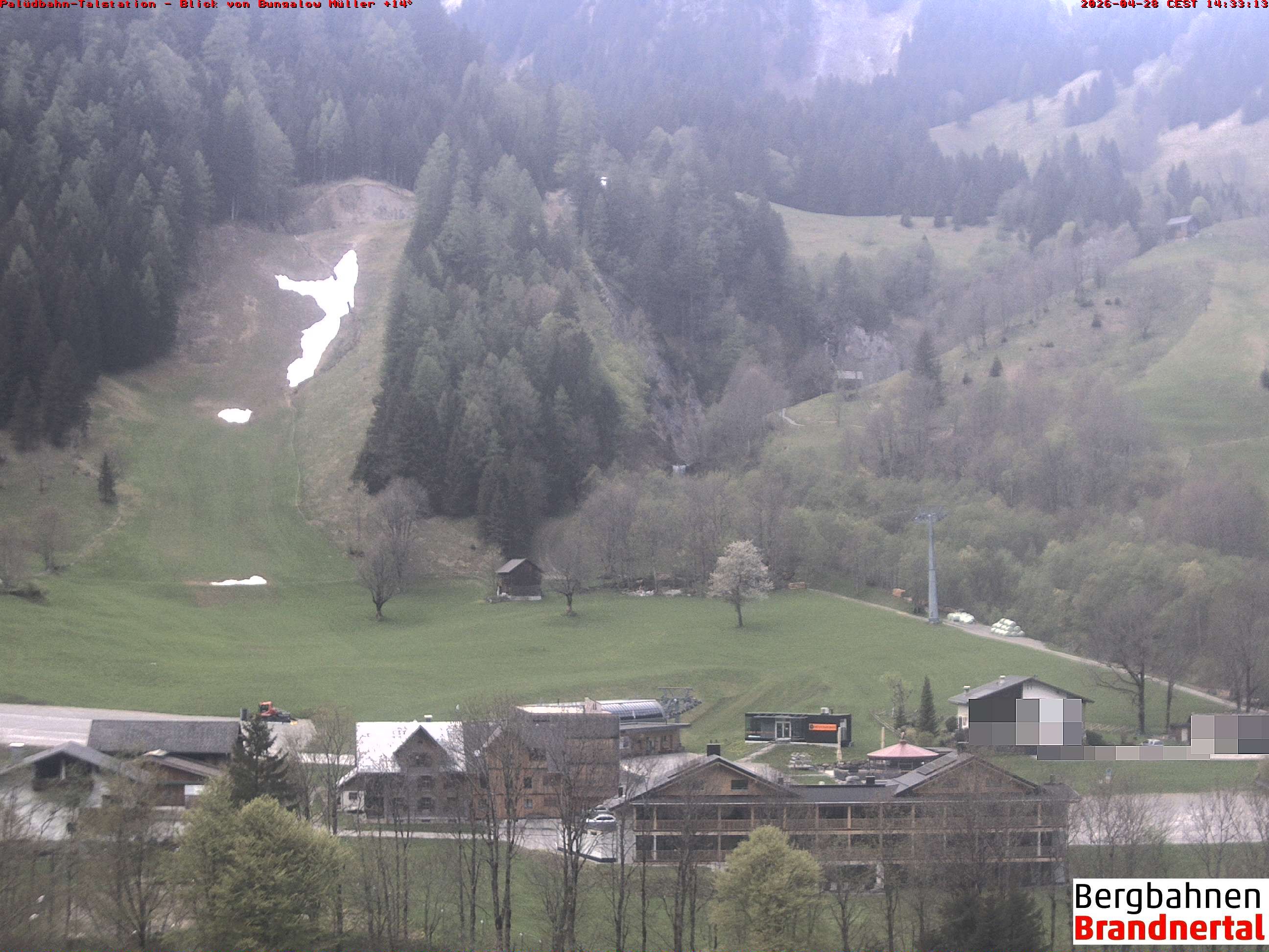 Archiv Foto Webcam Talstation Palüdbahn, Brand bei Bludenz