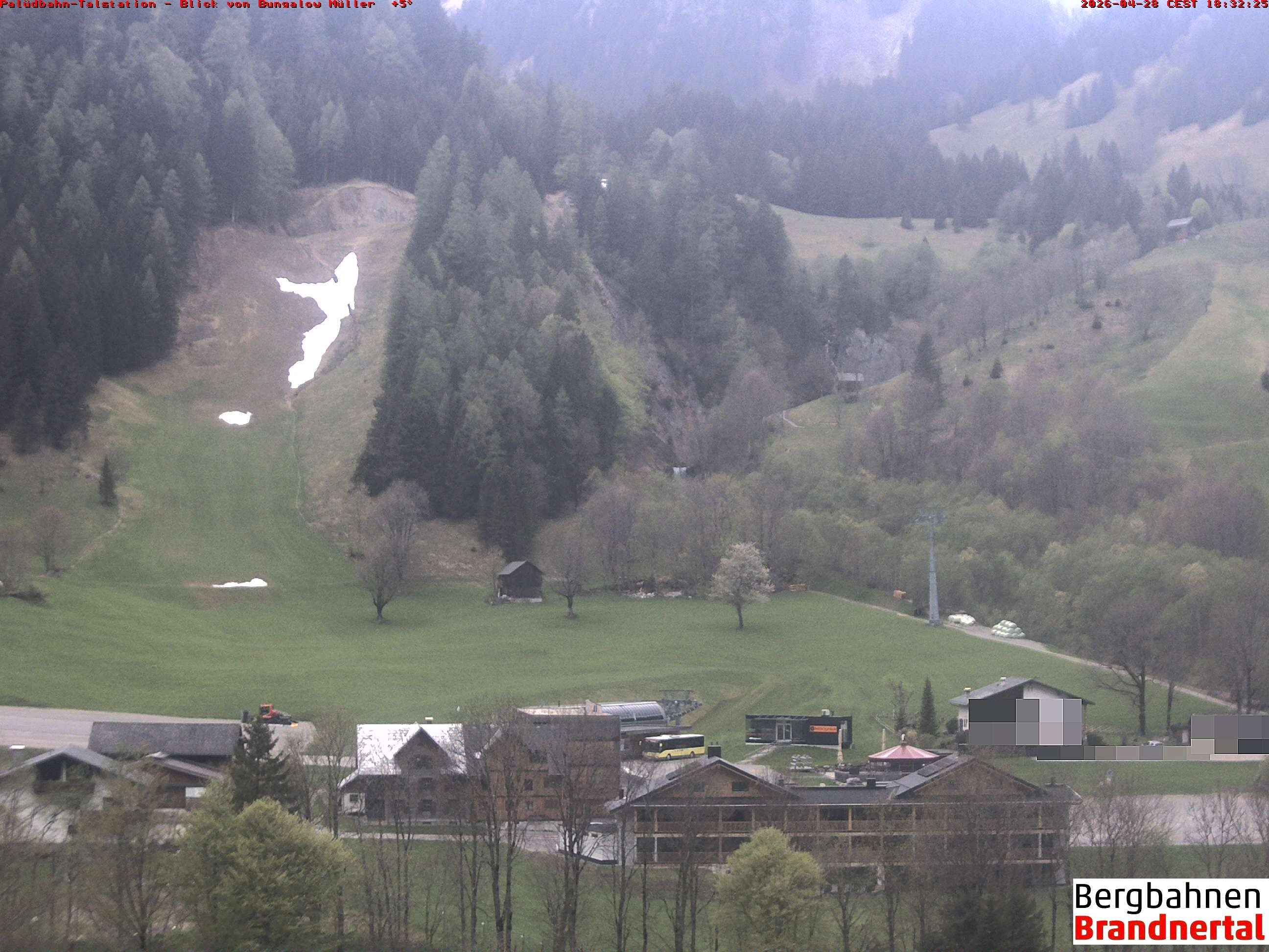 Archiv Foto Webcam Talstation Palüdbahn, Brand bei Bludenz