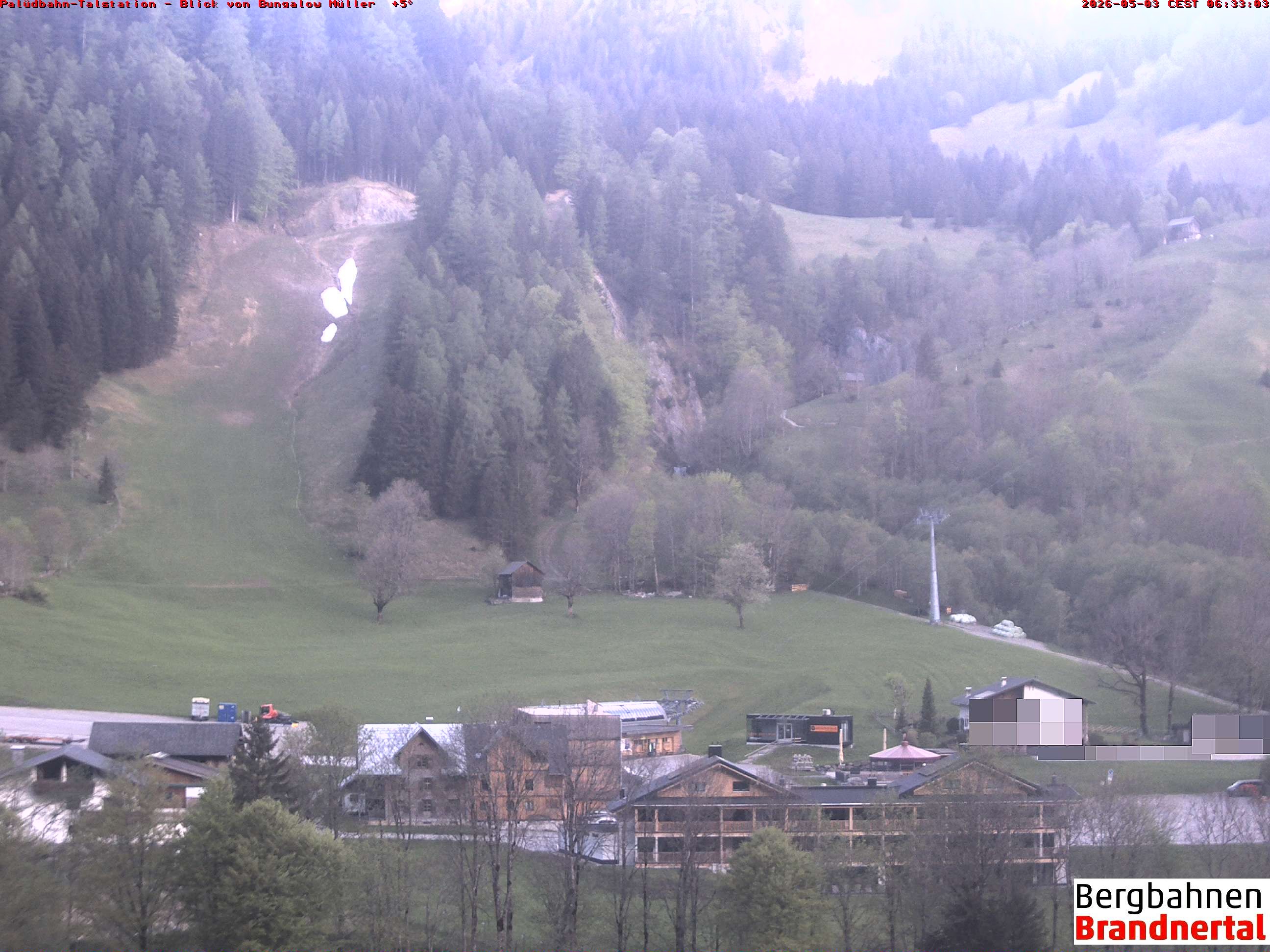 Archiv Foto Webcam Talstation Palüdbahn, Brand bei Bludenz