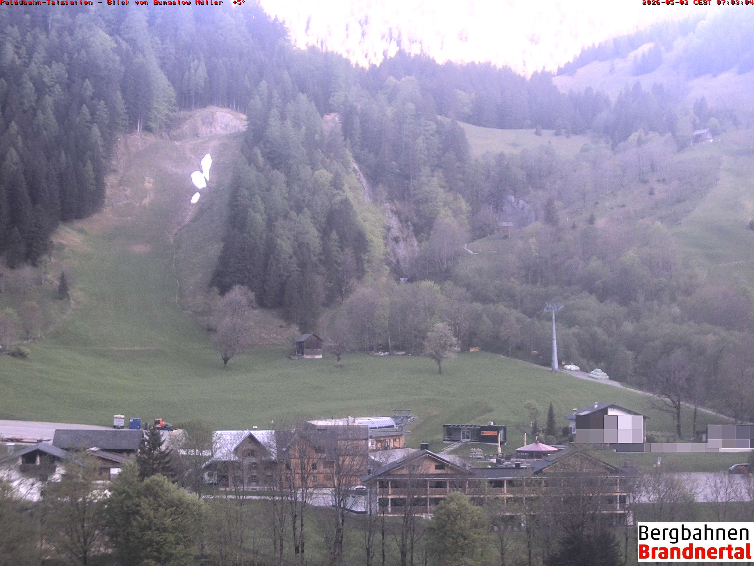 Archiv Foto Webcam Talstation Palüdbahn, Brand bei Bludenz