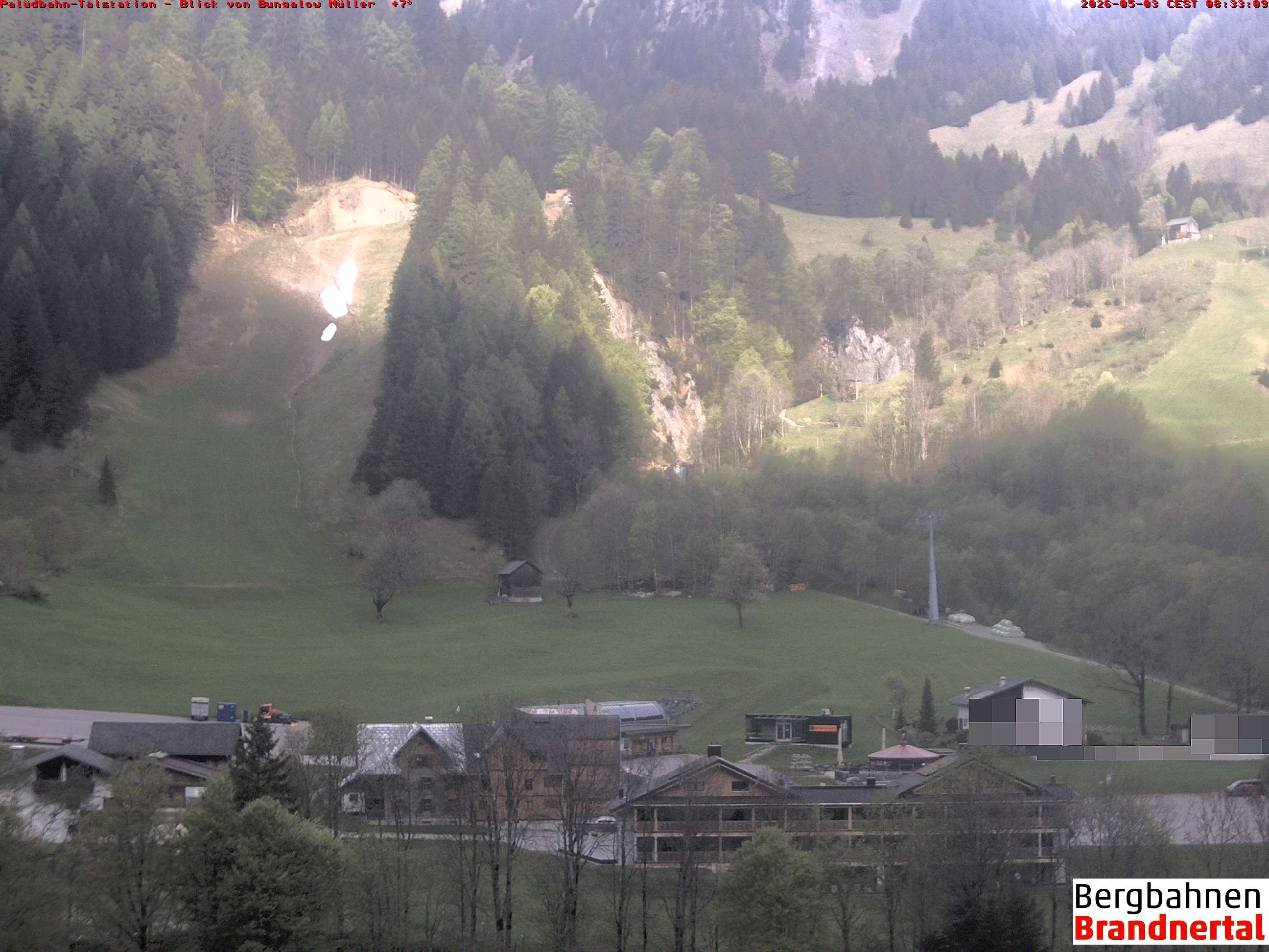 Archiv Foto Webcam Talstation Palüdbahn, Brand bei Bludenz