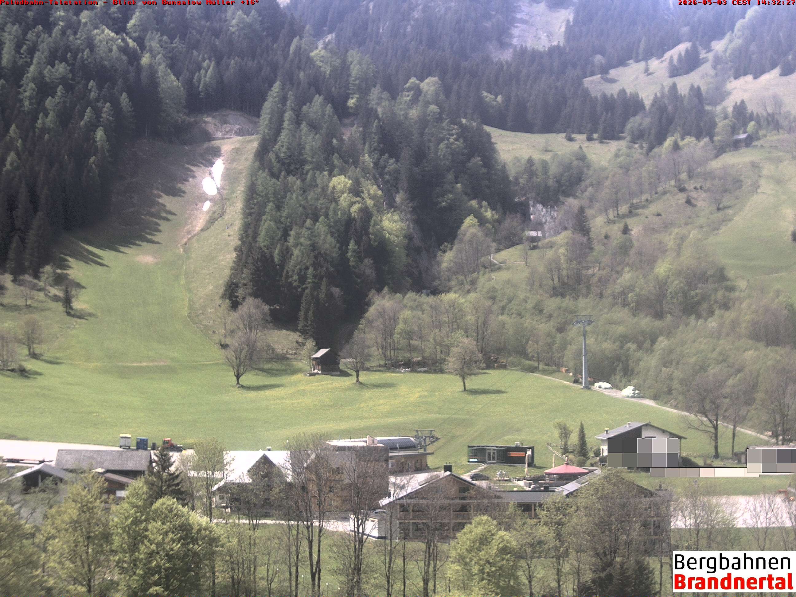 Archived image Webcam base station "Palüdbahn", Brand near Bludenz