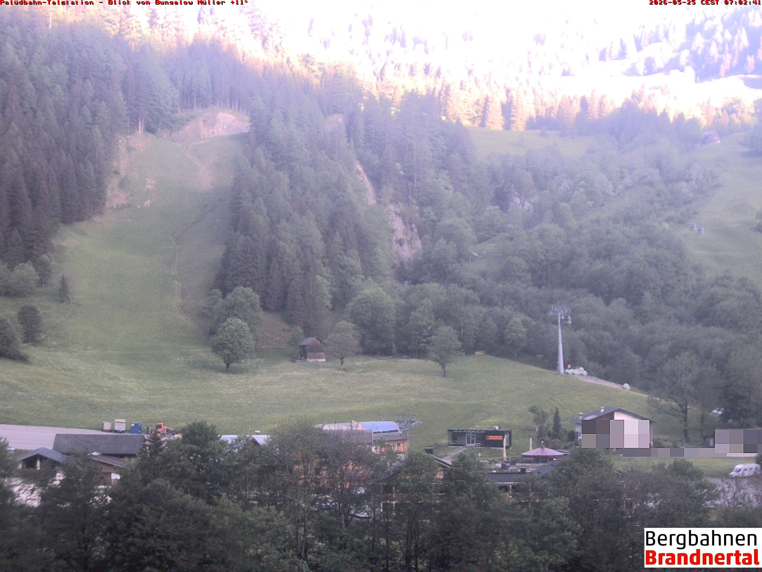 Archiv Foto Webcam Talstation Palüdbahn, Brand bei Bludenz