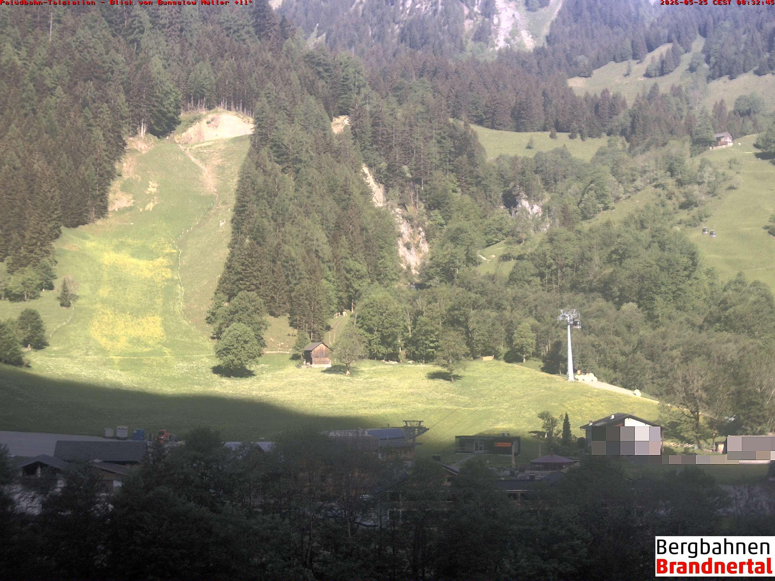 Archiv Foto Webcam Talstation Palüdbahn, Brand bei Bludenz