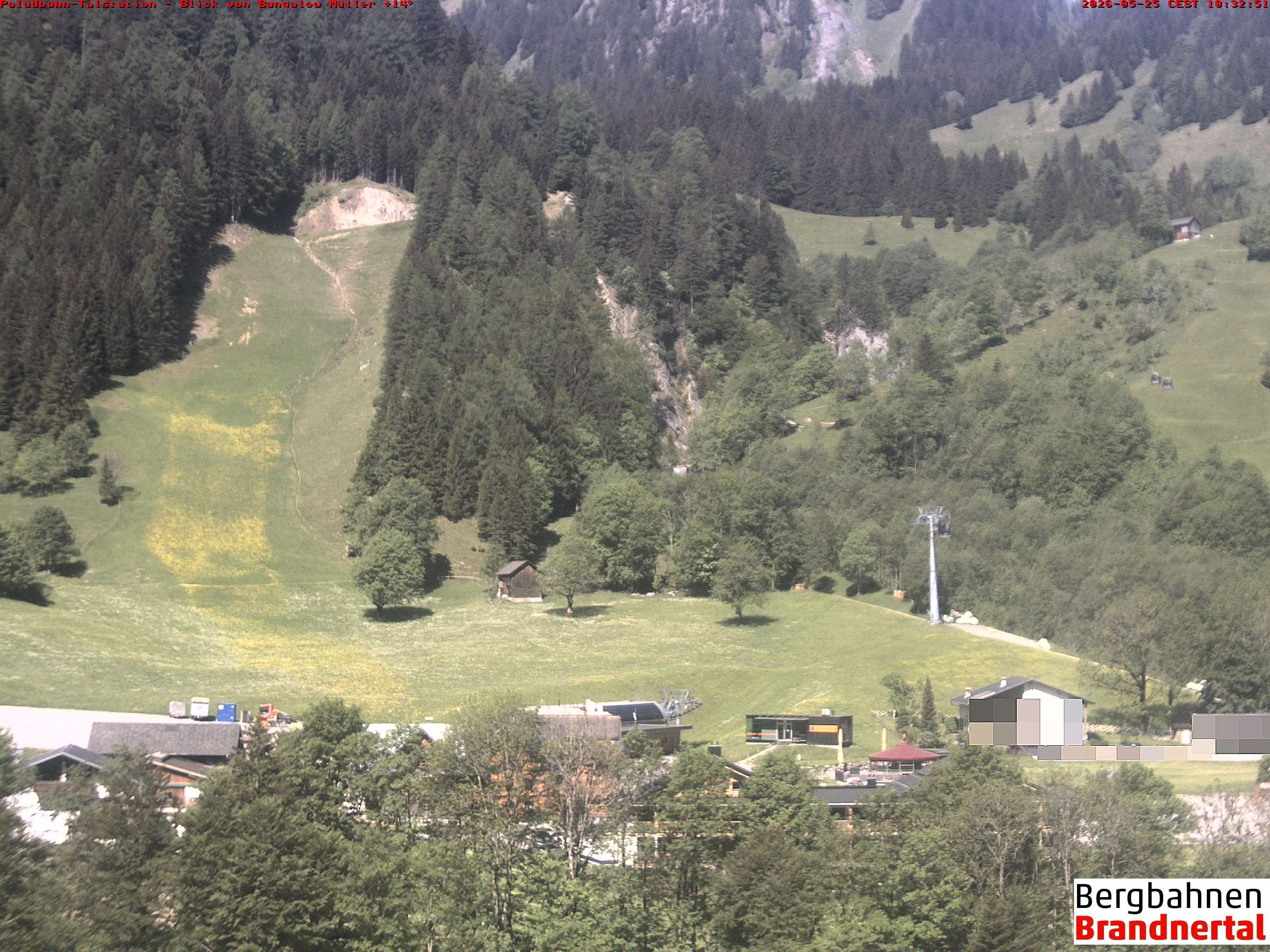 Archiv Foto Webcam Talstation Palüdbahn, Brand bei Bludenz