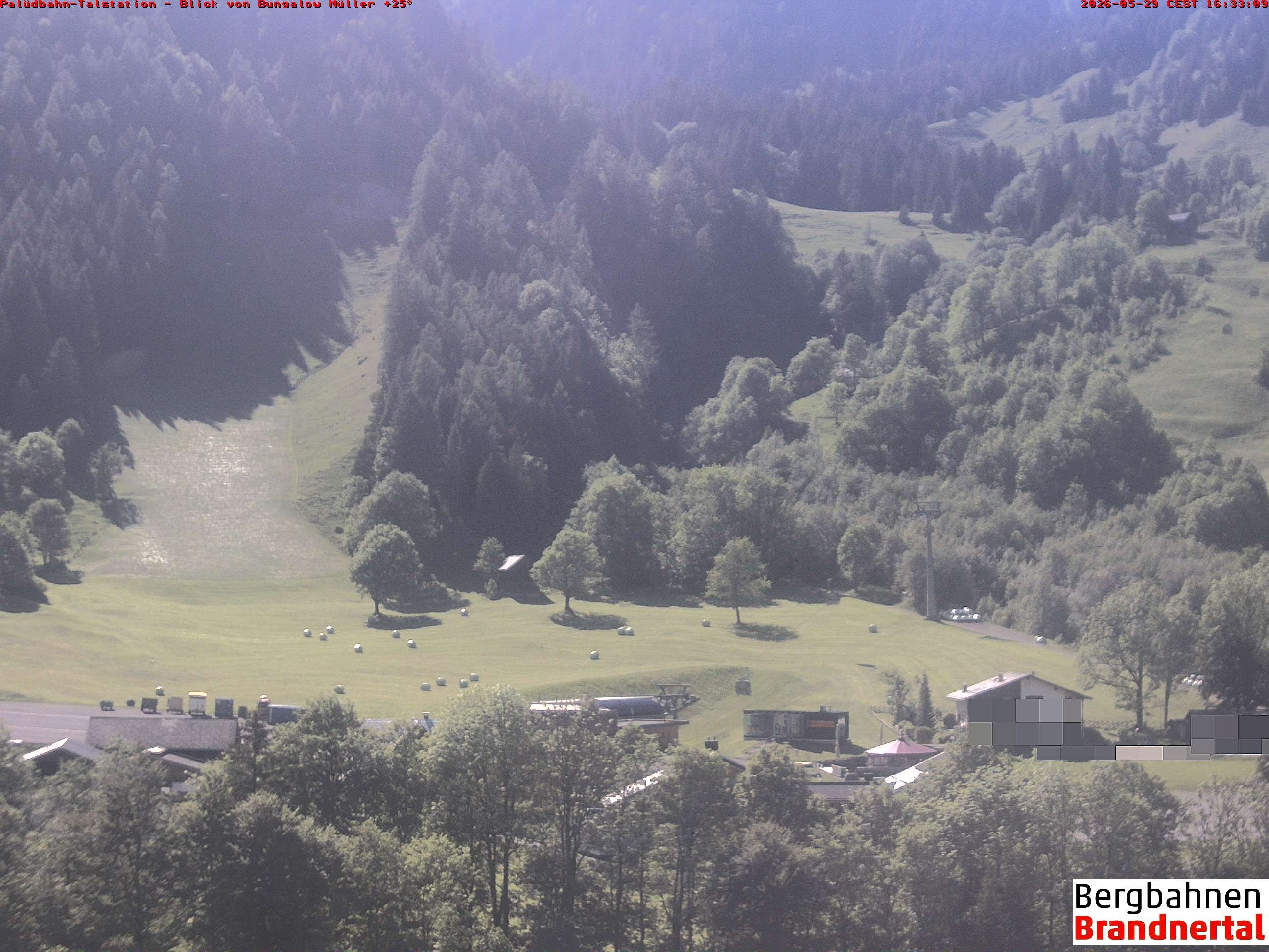 Archived image Webcam base station "Palüdbahn", Brand near Bludenz
