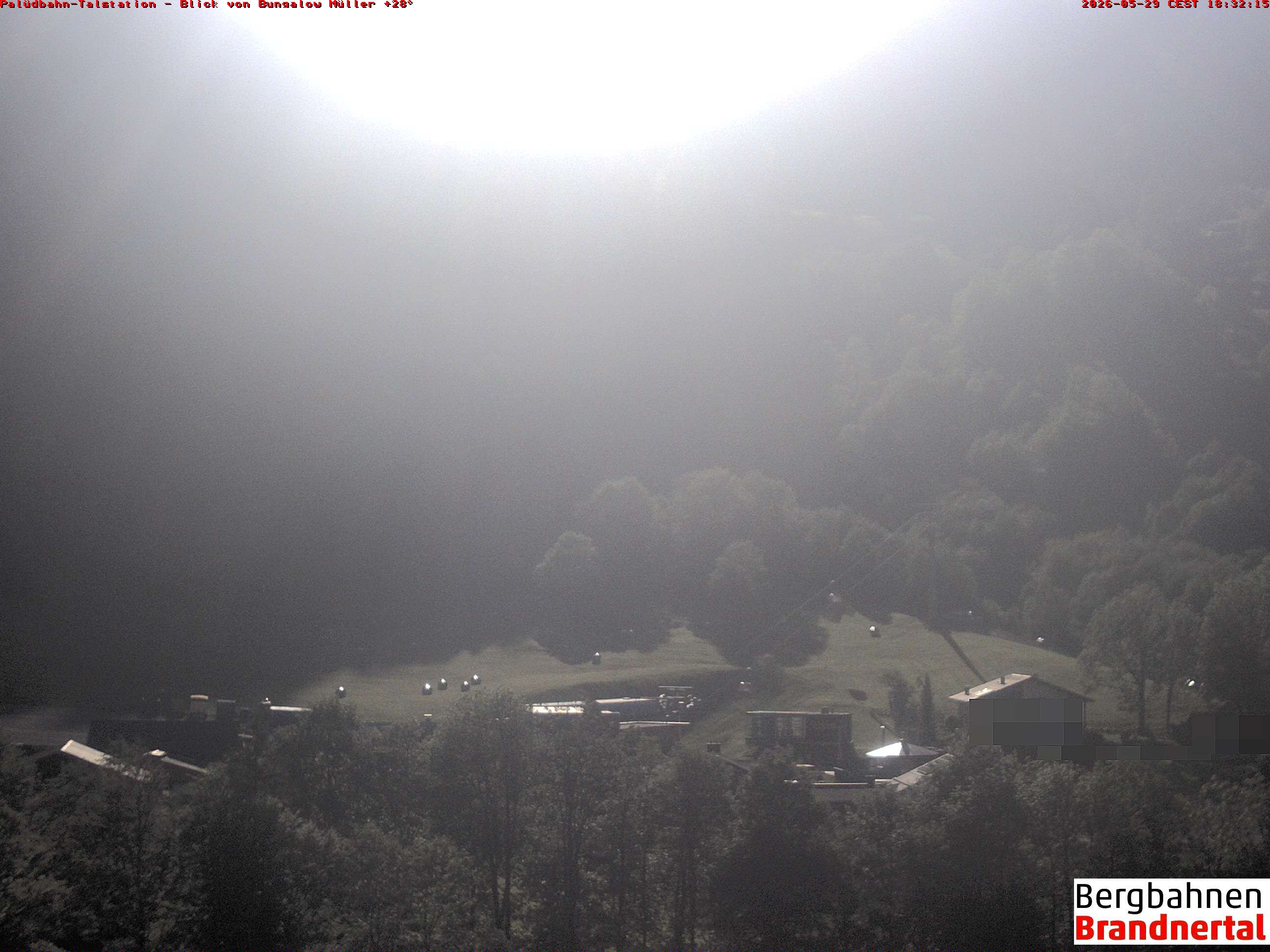 Archived image Webcam base station "Palüdbahn", Brand near Bludenz