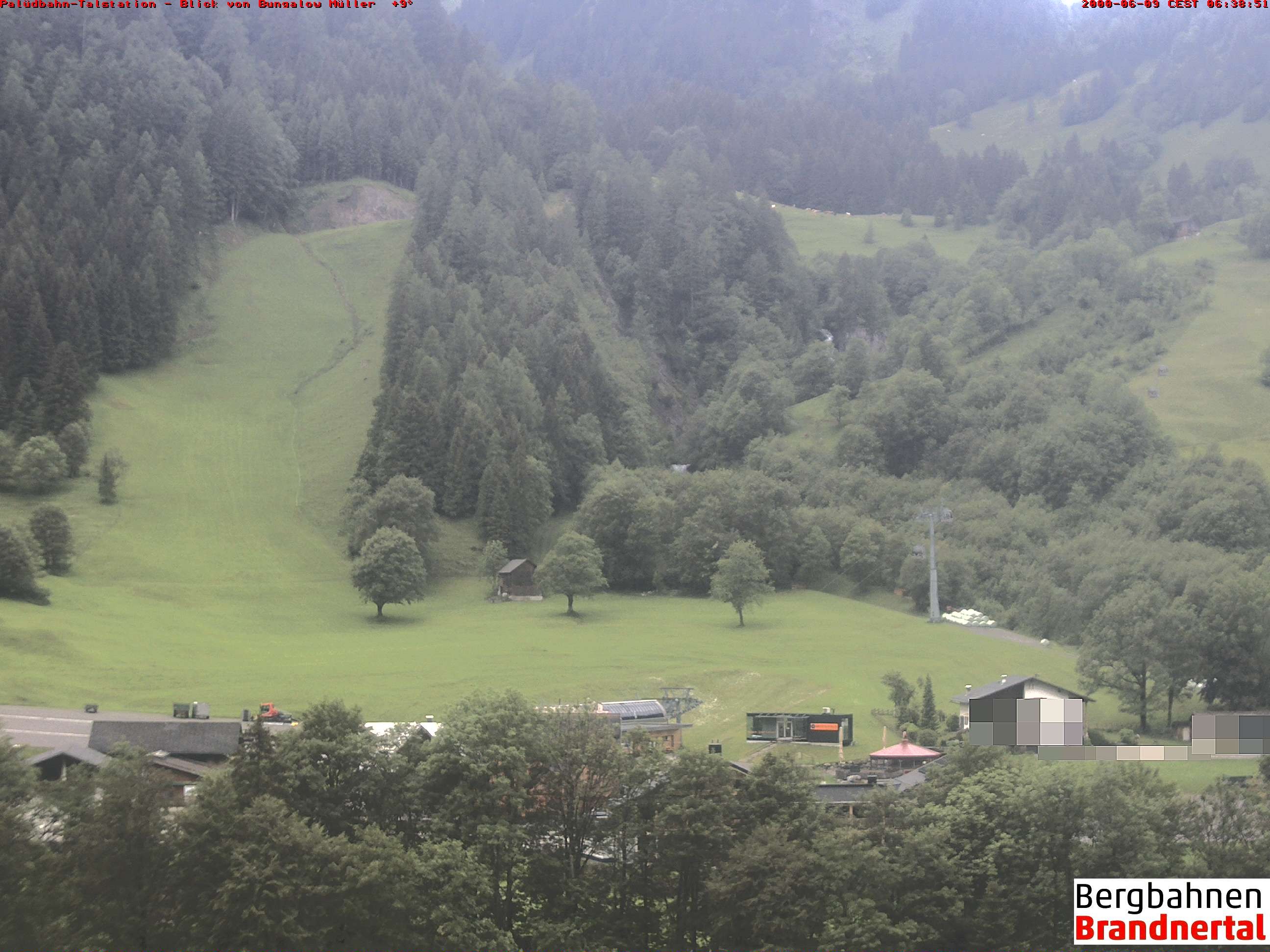 Archiv Foto Webcam Talstation Palüdbahn, Brand bei Bludenz