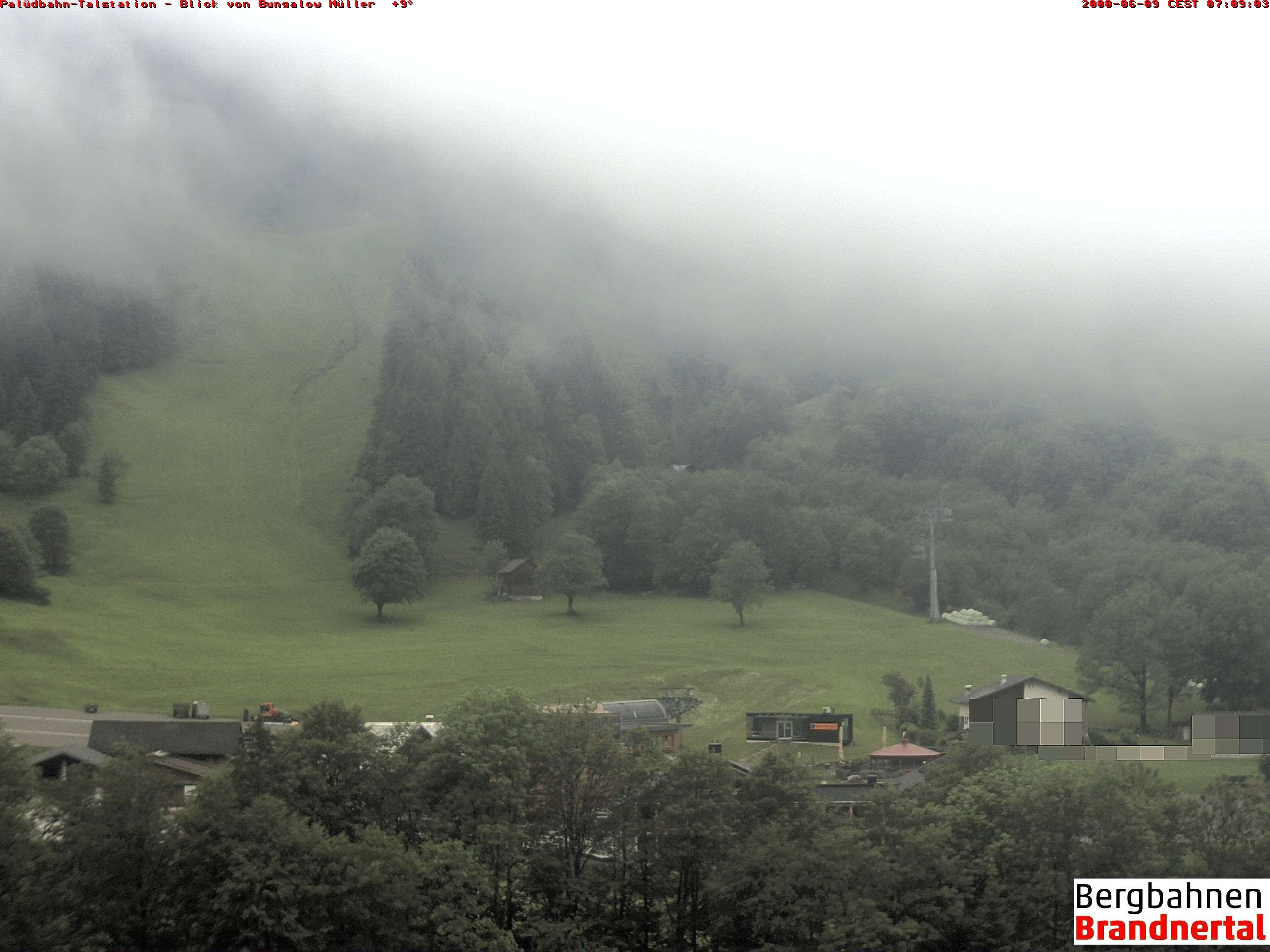 Archiv Foto Webcam Talstation Palüdbahn, Brand bei Bludenz