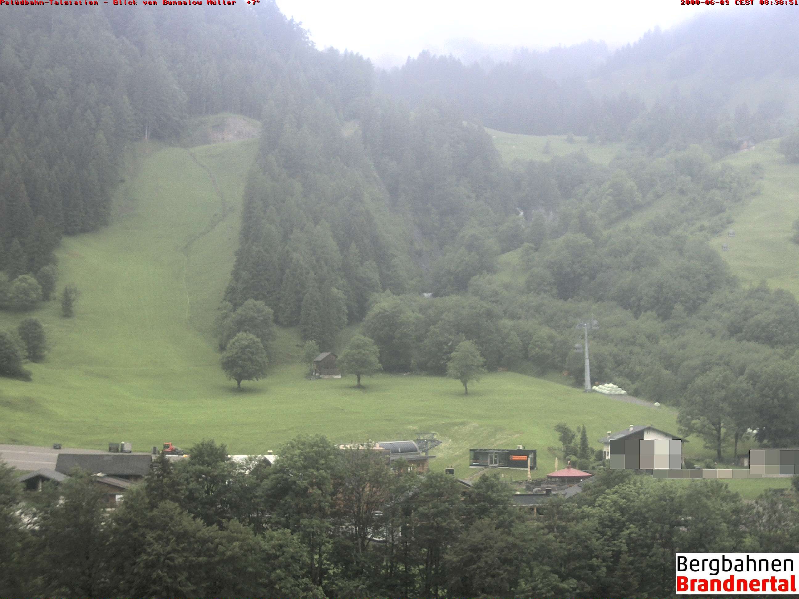 Archiv Foto Webcam Talstation Palüdbahn, Brand bei Bludenz