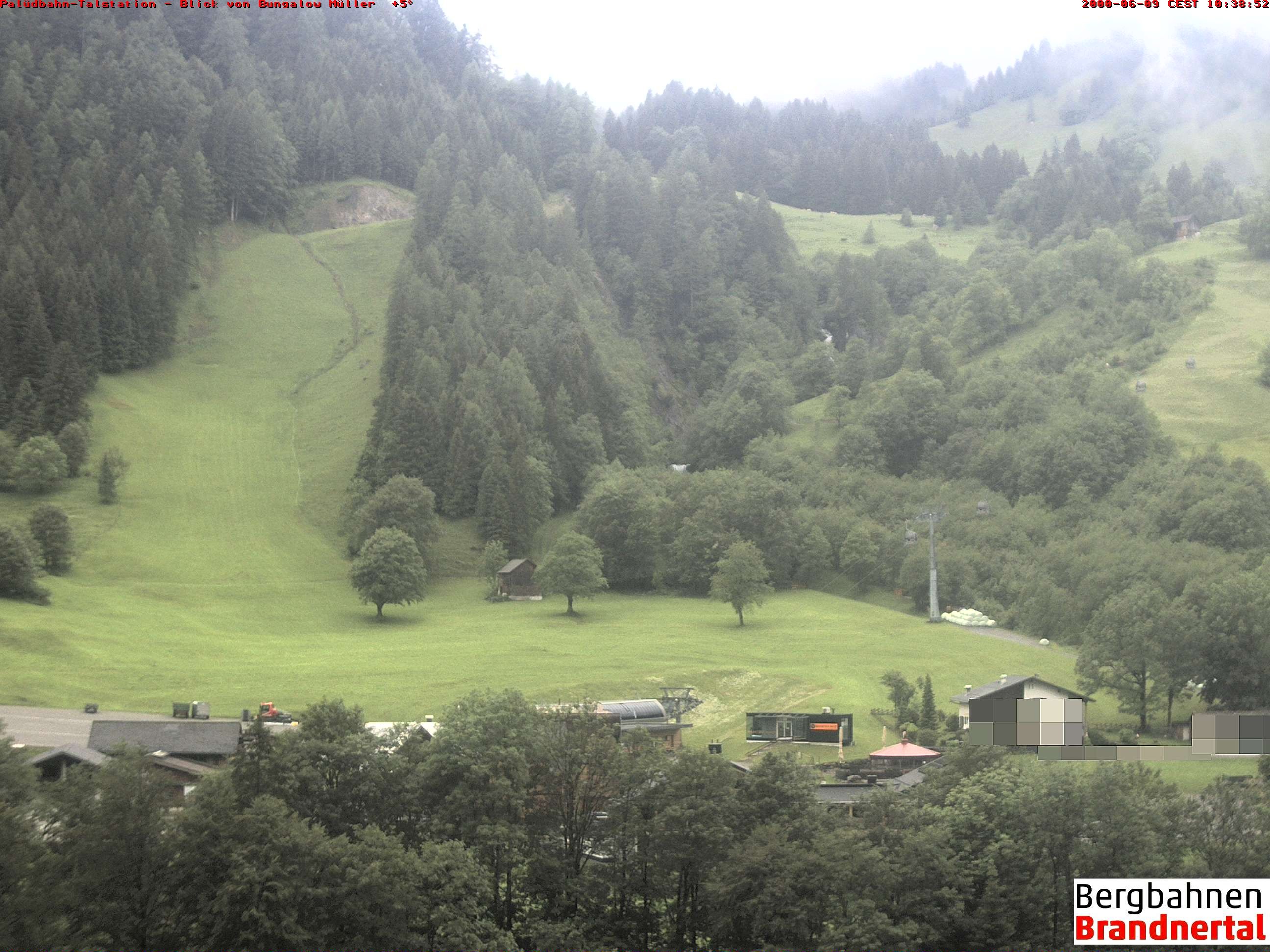 Archiv Foto Webcam Talstation Palüdbahn, Brand bei Bludenz