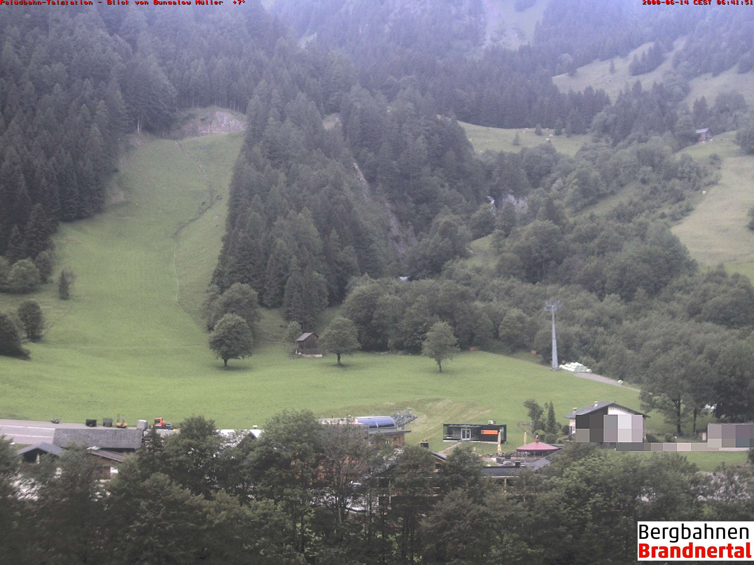 Archiv Foto Webcam Talstation Palüdbahn, Brand bei Bludenz
