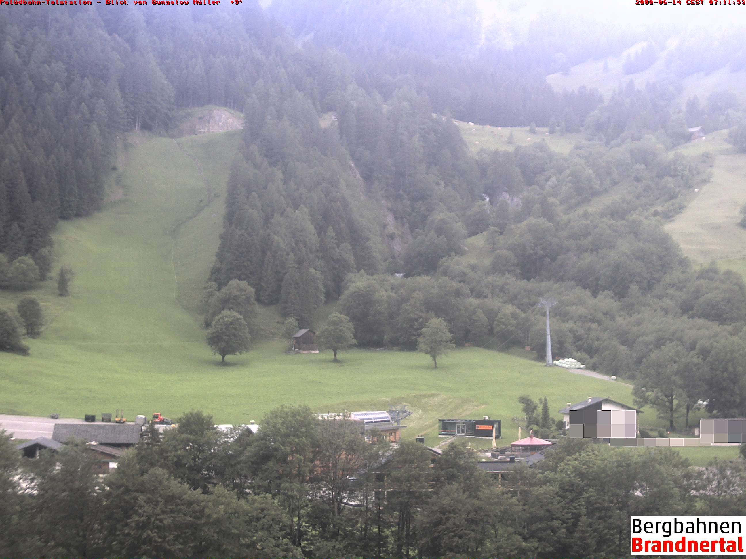 Archiv Foto Webcam Talstation Palüdbahn, Brand bei Bludenz