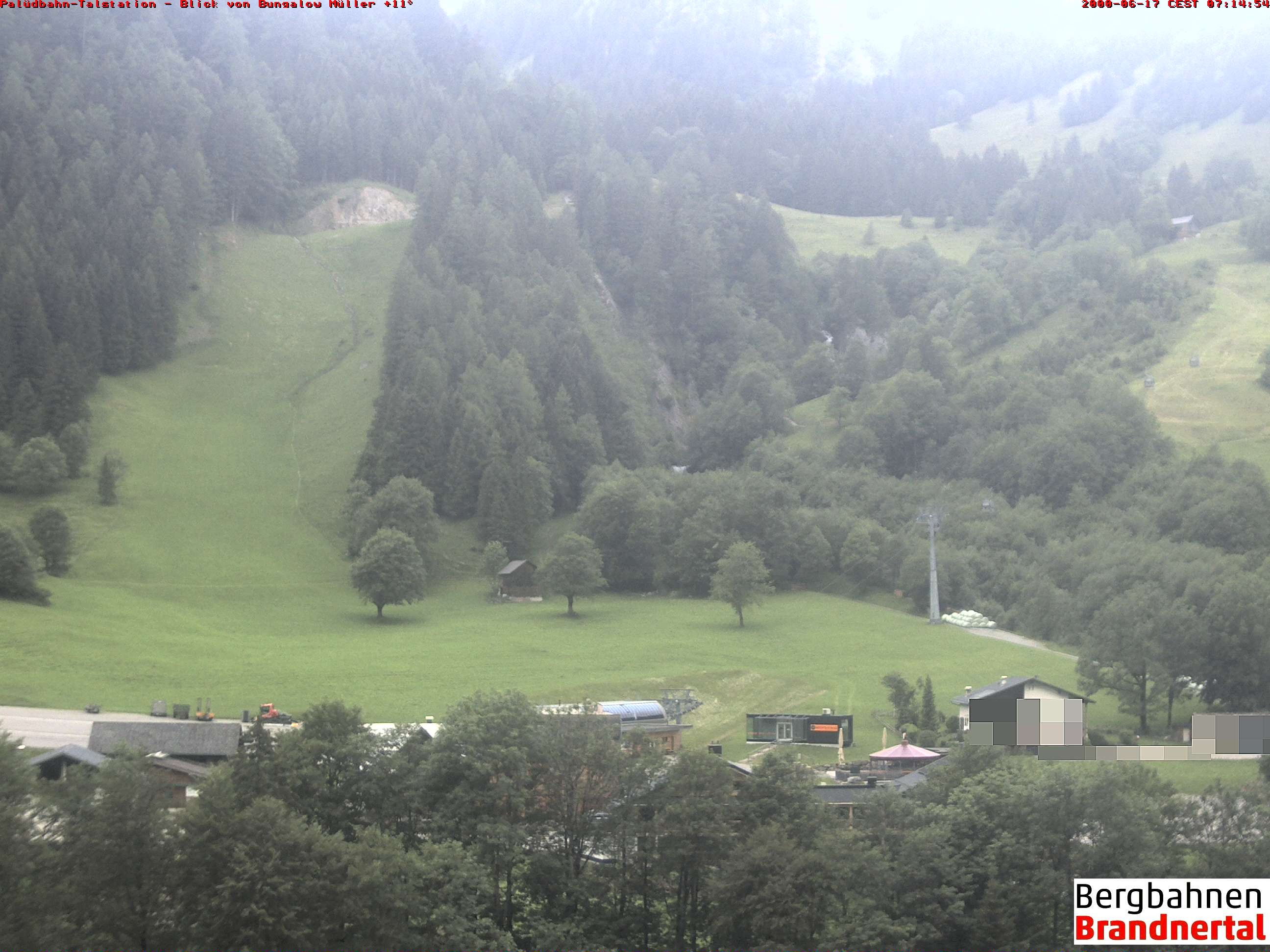 Archiv Foto Webcam Talstation Palüdbahn, Brand bei Bludenz