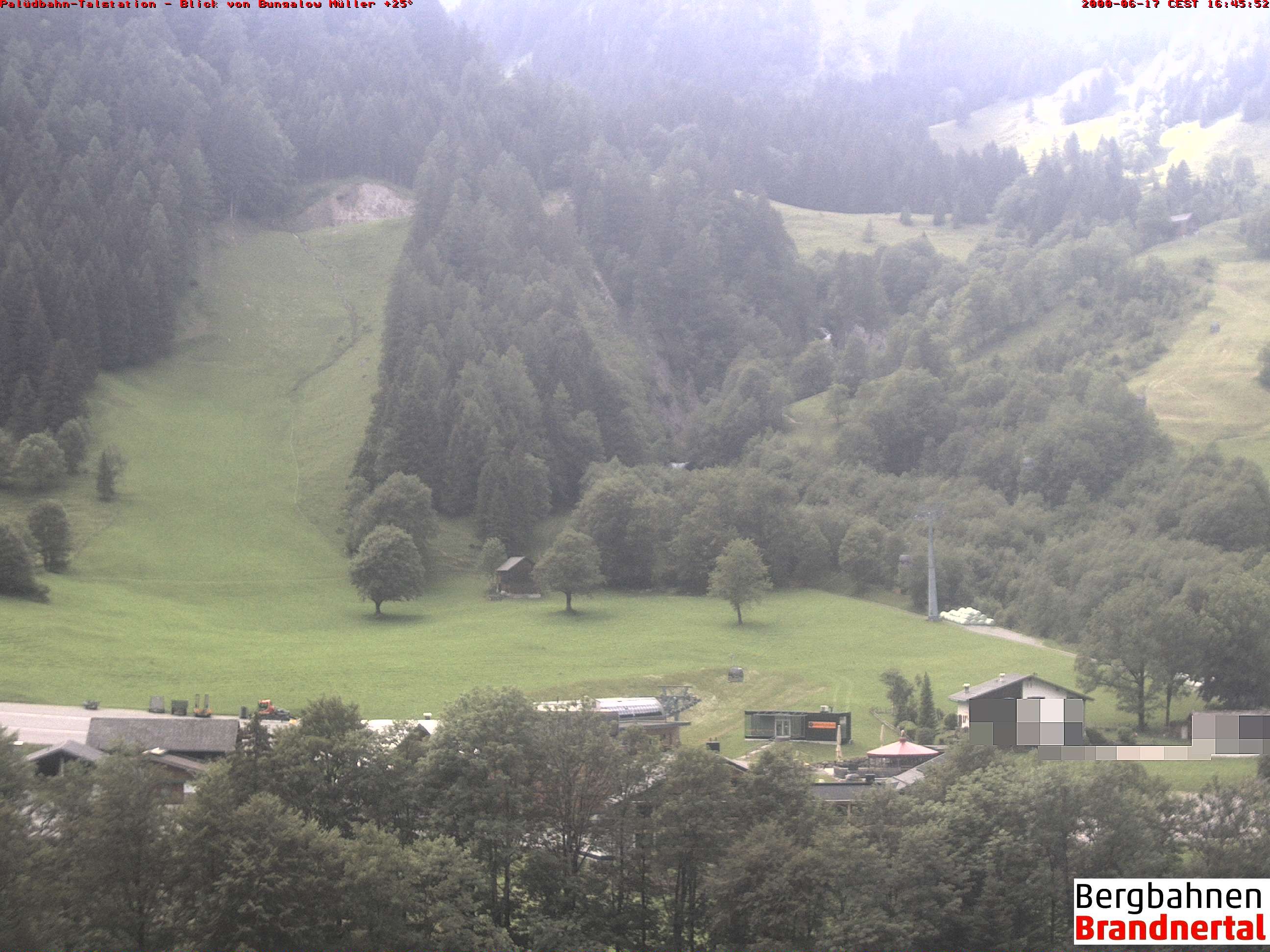 Archiv Foto Webcam Talstation Palüdbahn, Brand bei Bludenz