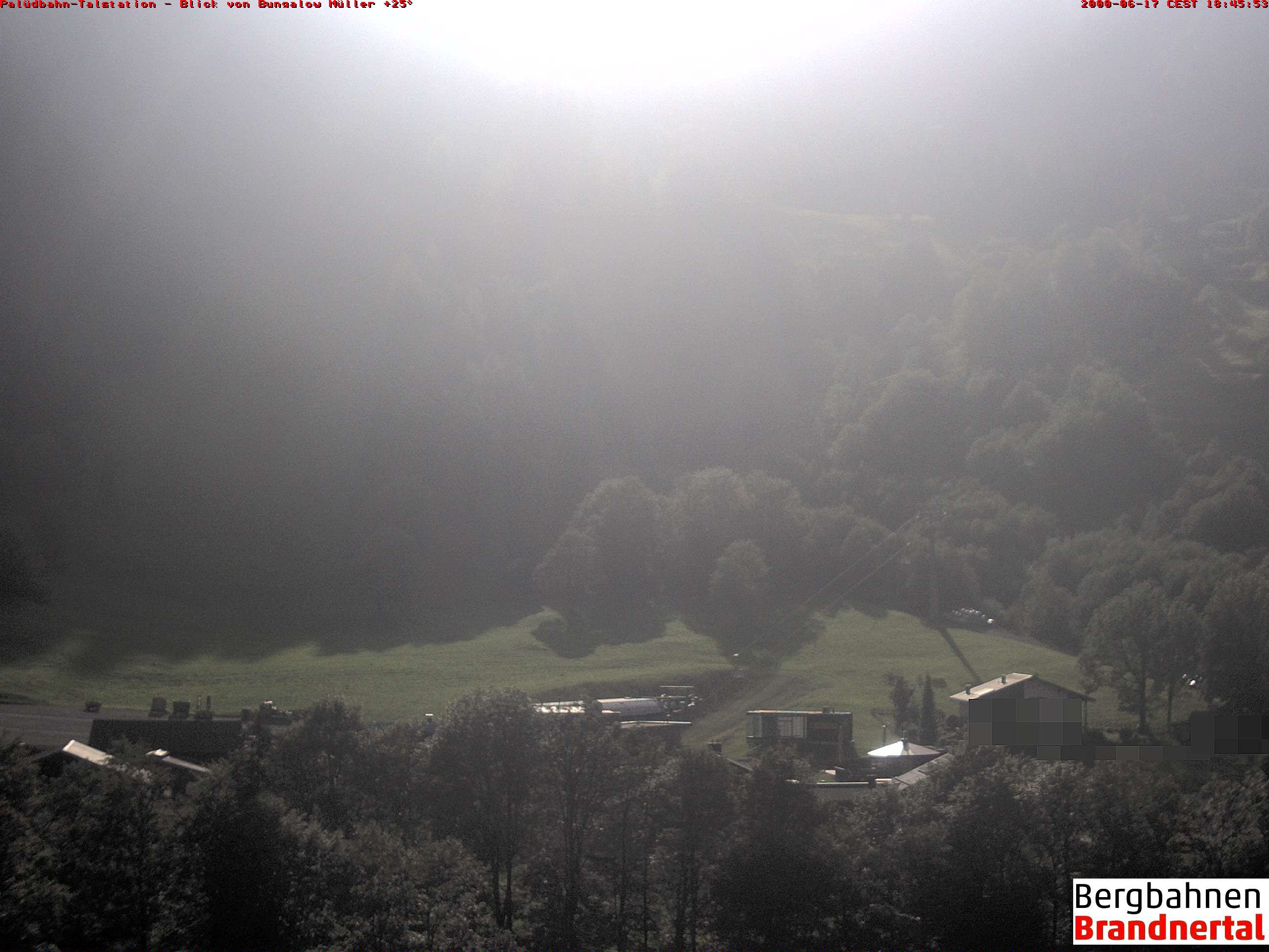 Archived image Webcam base station "Palüdbahn", Brand near Bludenz