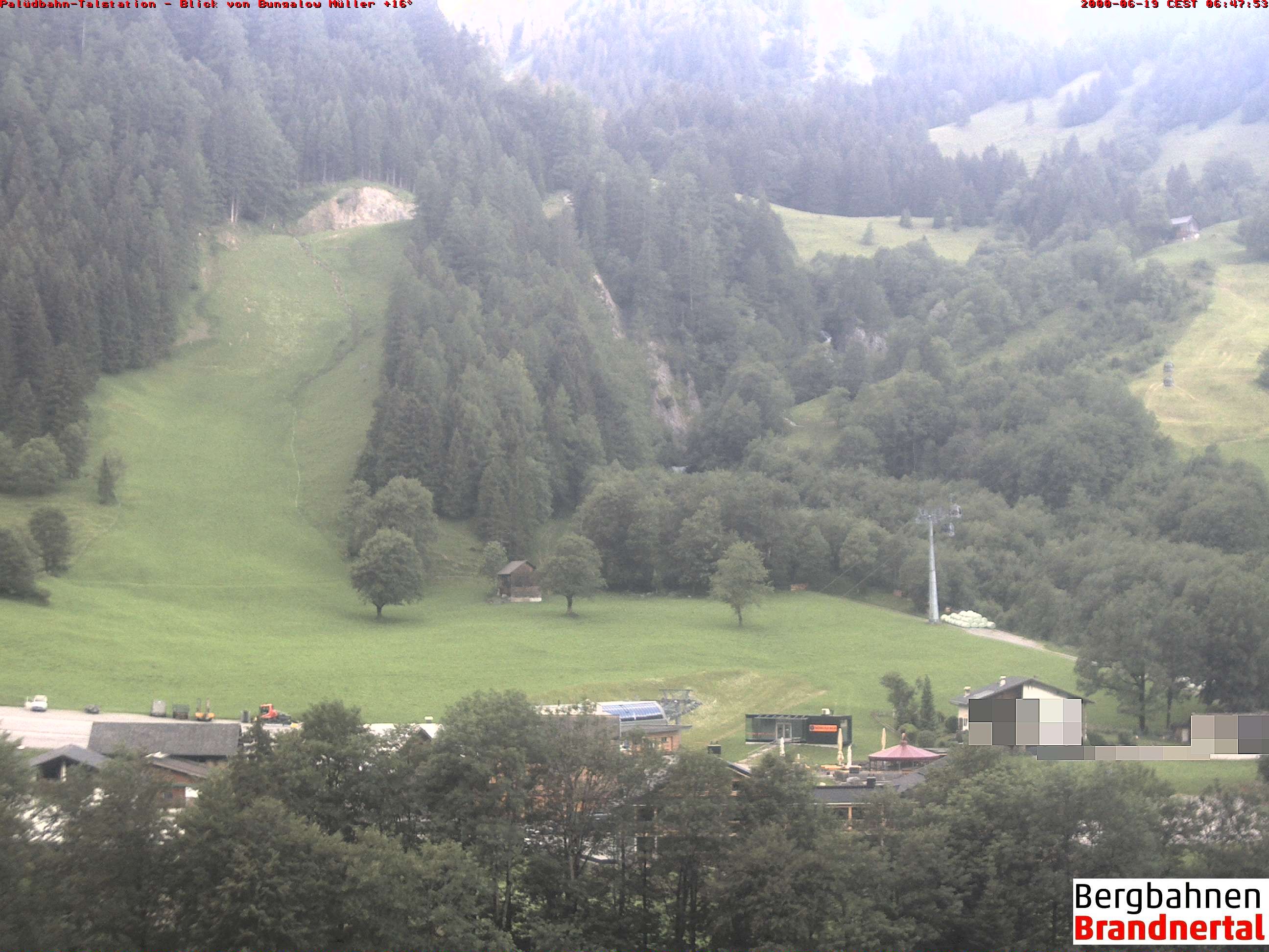 Archiv Foto Webcam Talstation Palüdbahn, Brand bei Bludenz