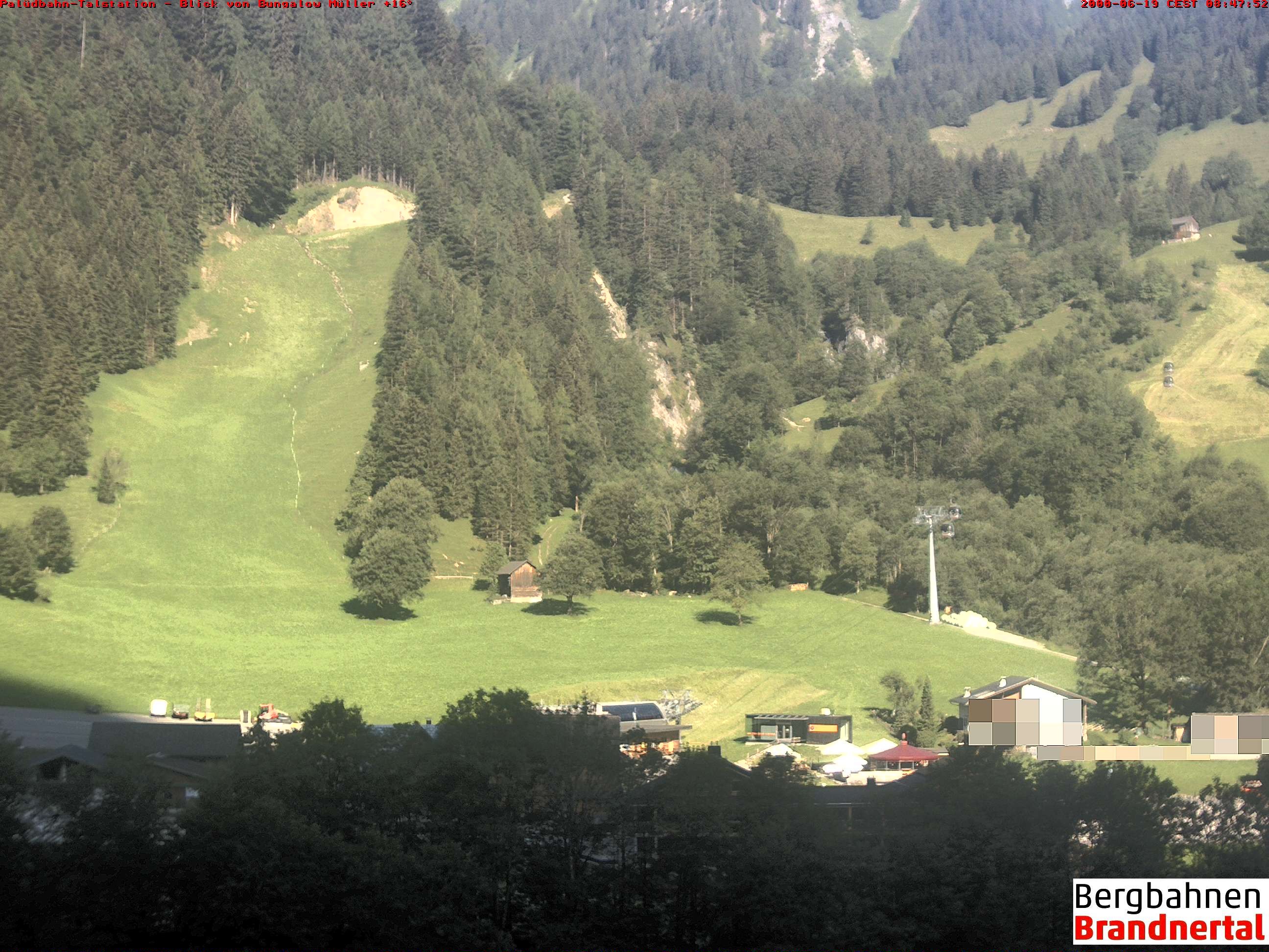 Archiv Foto Webcam Talstation Palüdbahn, Brand bei Bludenz