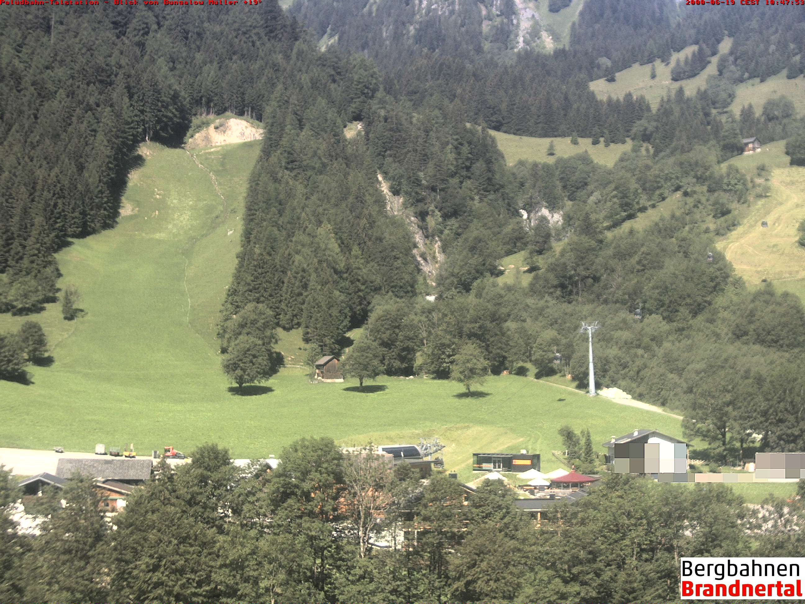 Archiv Foto Webcam Talstation Palüdbahn, Brand bei Bludenz